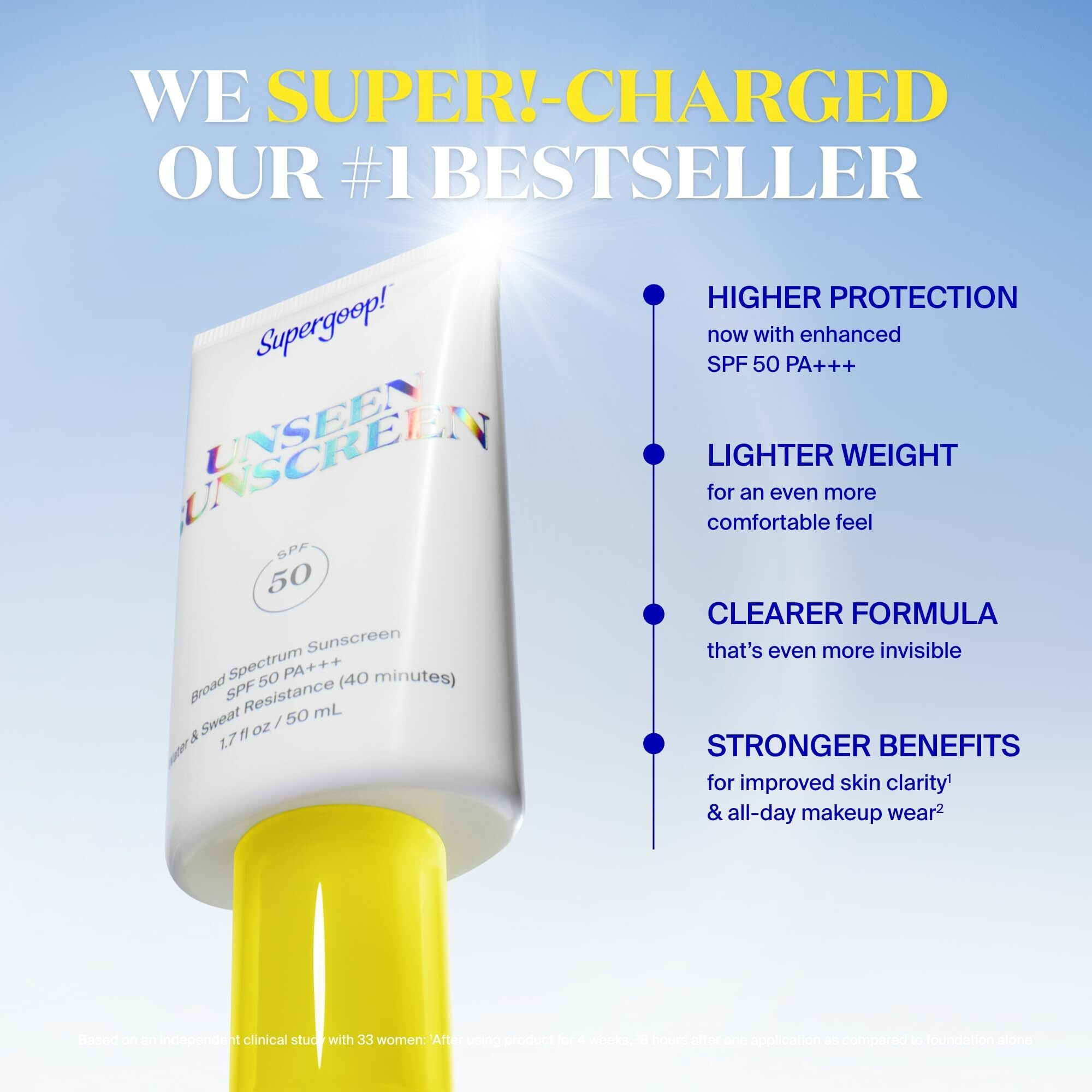 Supergoop Unseen Sunscreen Spf 50 Invisible Sun Protection For Face (1.7 Fl Oz) + Play Antioxidant Body Mist Spf 50 (6 Fl Oz) - Broad Spectrum Body & Face Sunscreen Recommended For Sensitive Skin