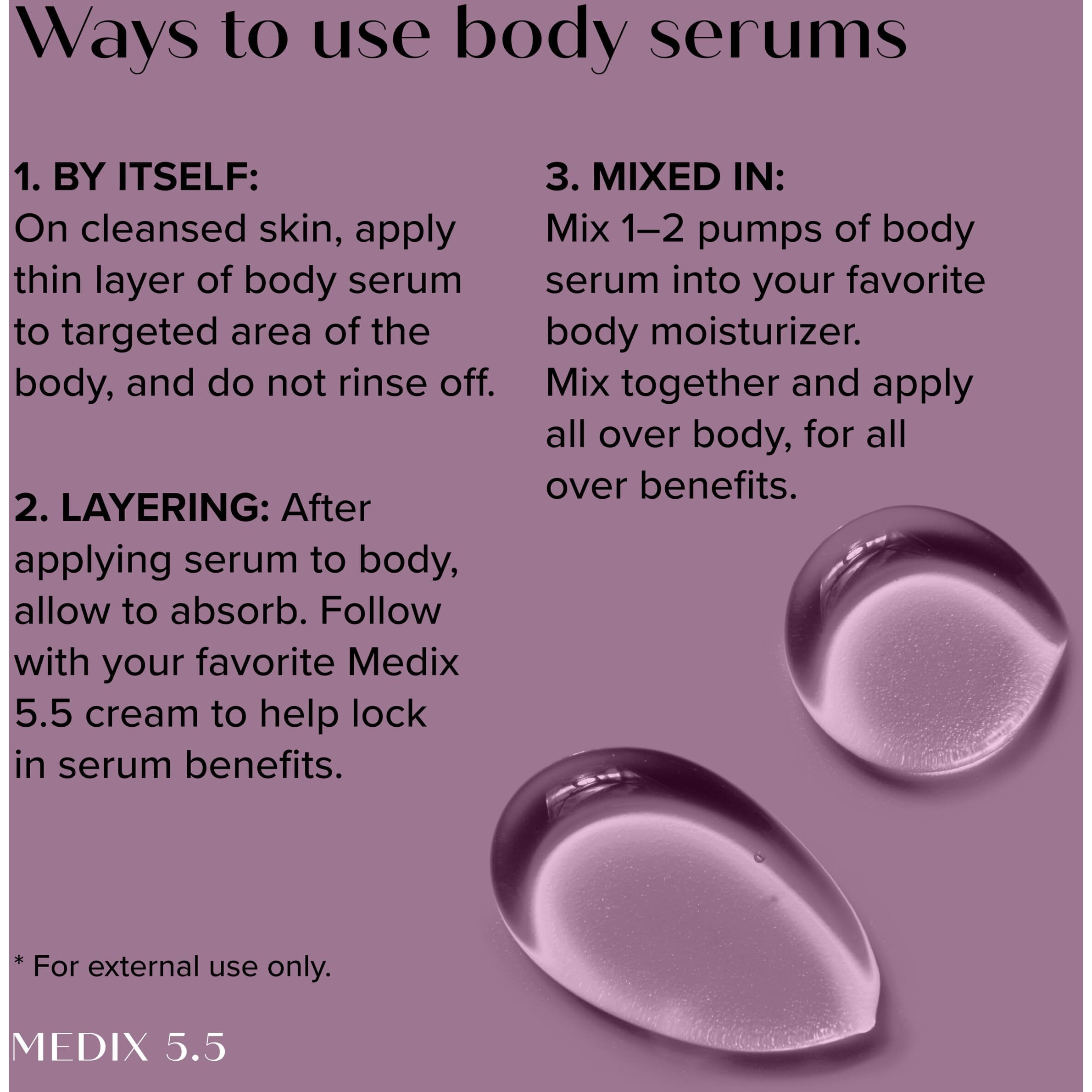 Medix 5.5 Anti Aging Body & Face Serum 3Pc Bundle, 10% Aha Exfoliating Serum + 3% Hyaluronic Acid Hydrating Serum + 20% Vitamin F Oil Body Booster & Facial Serum For Daily Skin Care Routine