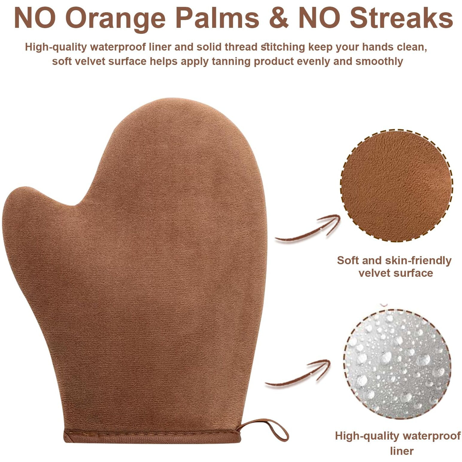 2 In 1 Self Tanning Mitt Self Tanner Mitt Tanning Glove Self Tan Mitt And Brush Self Tanning Brush For Self Tan Brush Tanner Brush Kabuki Body Brush For Self Tanner Applicator Tanning Mitt And Brush