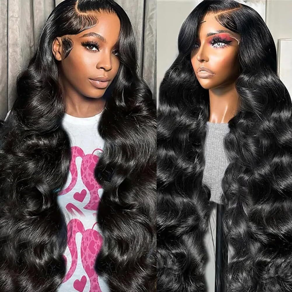 Neailrtise 26 Inch Body Wave Lace Front Wigs Human Hair Pre Plucked 200% Density 13X4 Hd Lace Frontal Wigs Human Hair For Women 10A Body Wave Glueless Wig With Baby Hair