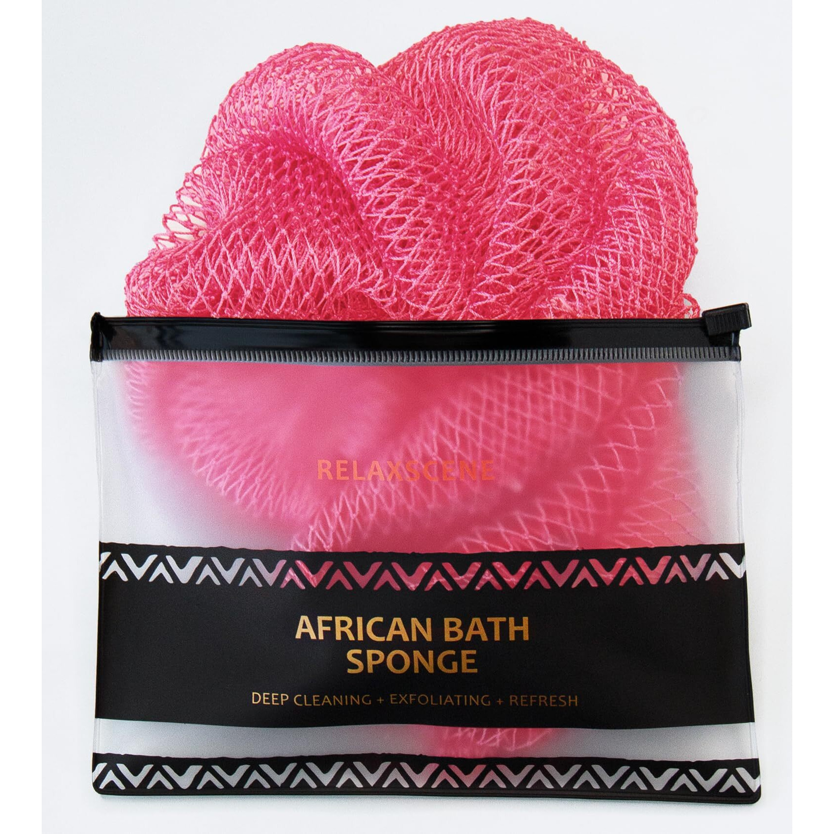 African Net Sponge Authentic - Real African Exfoliating Sponge With Knots - African Net Washcloths For Body Scrubber Exfoliator - Back Scrub For Shower