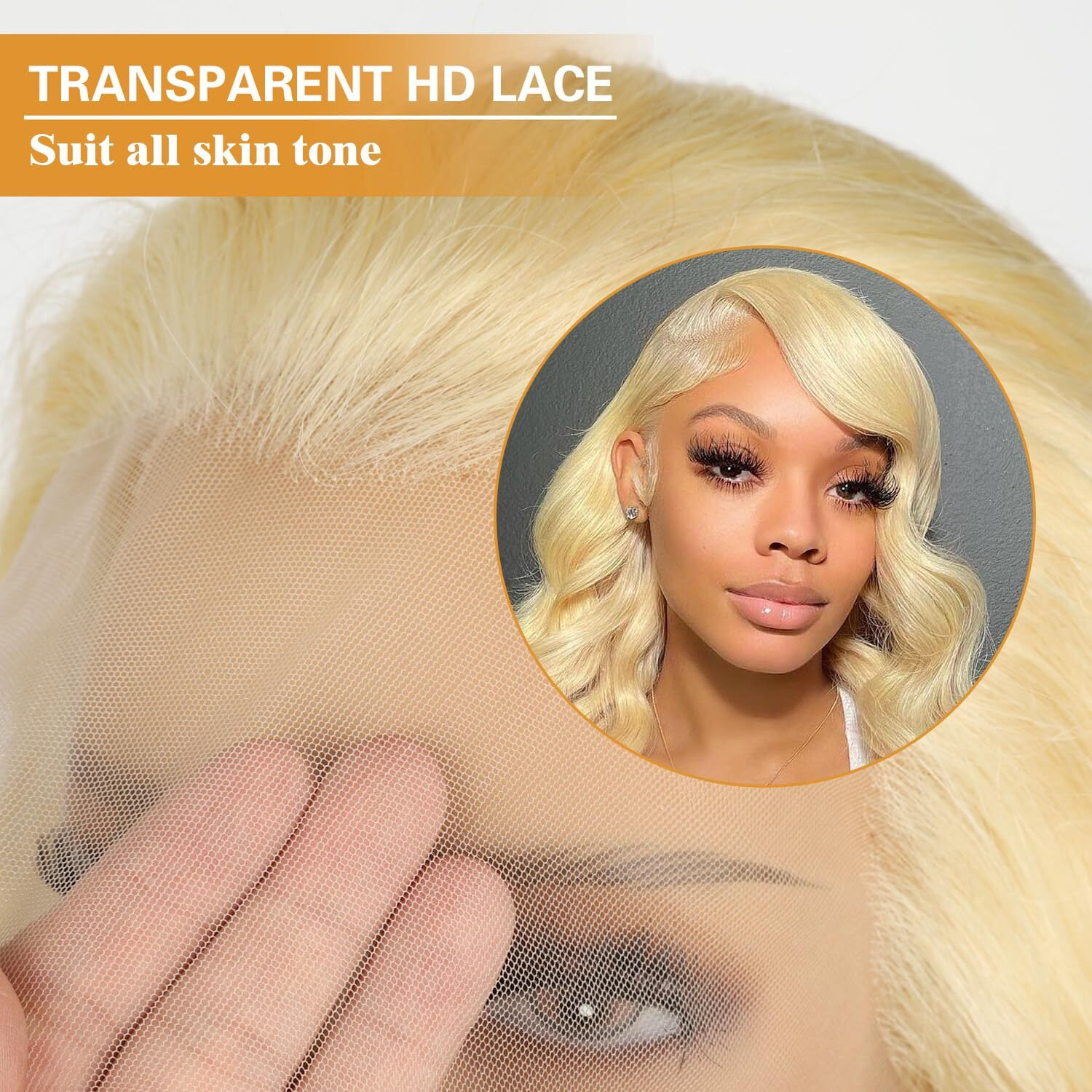 Goalroya 42 Inch 613 13X6 Lace Front Wig Human Hair 200% Density 613 Lace Front Wig Human Hair Pre Plucked For Women 613 Hd Lace Frontal Wigs Body Wave Blonde Wig