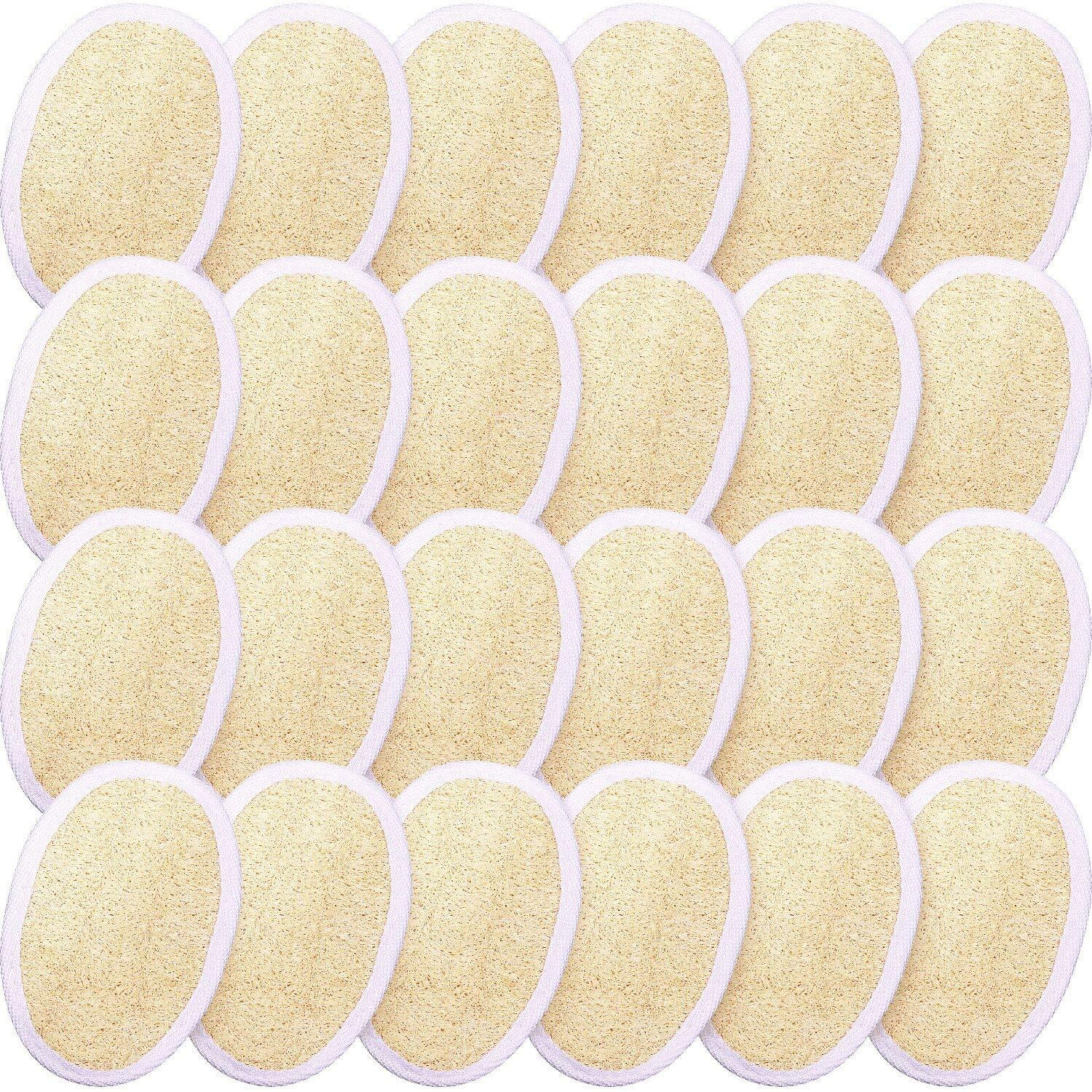 Boao 24 Pcs Loofah Pack Loofah Pads Bulk For Facial Exfoliating Body Bath Shower Mini Sponge Pads Natural Scrubber Brush For Men Women Spa And Travel