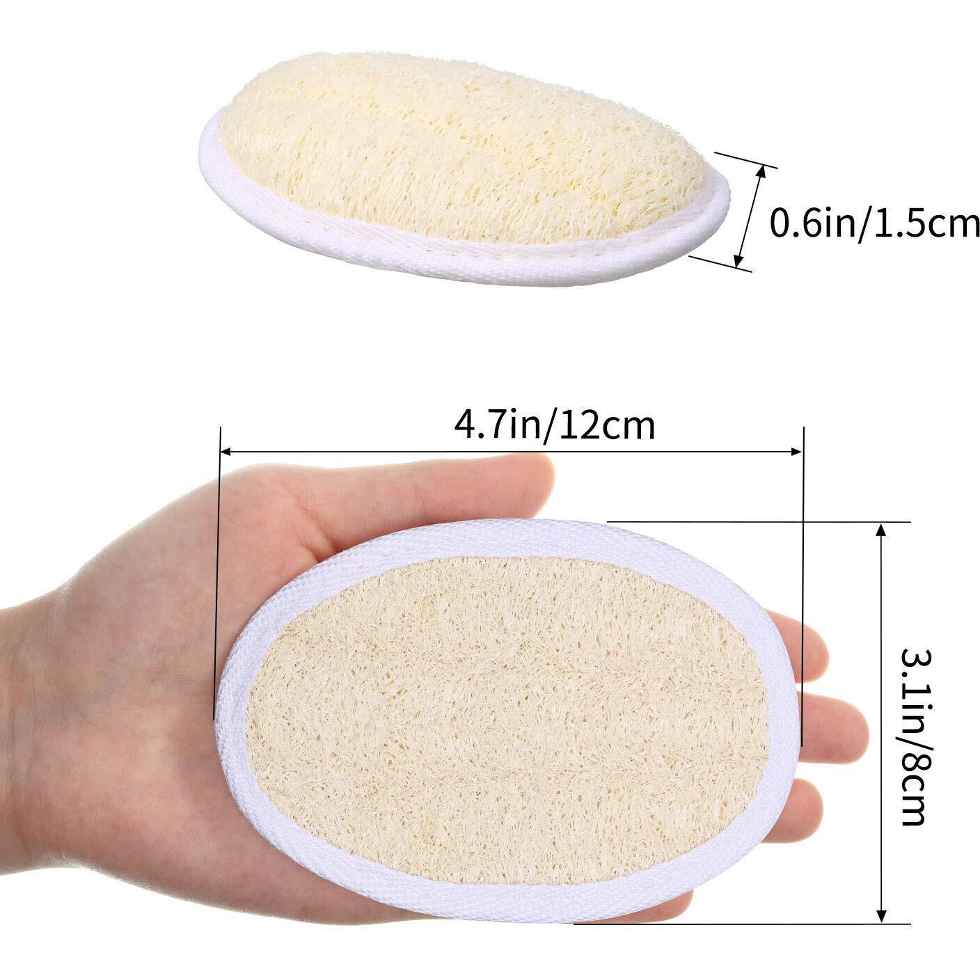 Boao 24 Pcs Loofah Pack Loofah Pads Bulk For Facial Exfoliating Body Bath Shower Mini Sponge Pads Natural Scrubber Brush For Men Women Spa And Travel