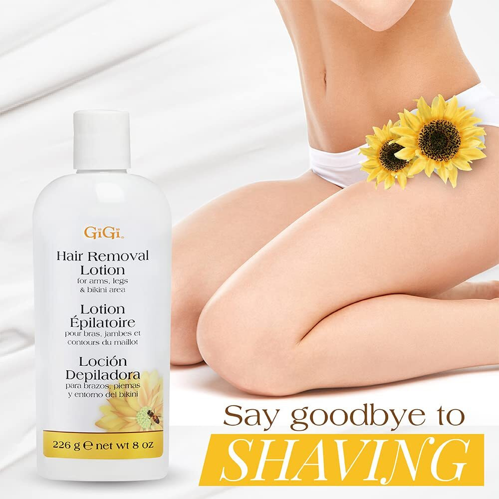 Gigi Hair Removal Cream For Face - Gentle Hair Removal Lotion For Women's Arms, Legs & Bikini Area, Hair Remover For Sensitive Skin, 8 Oz
