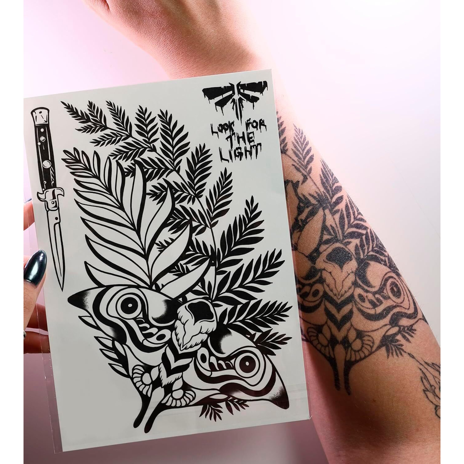 Ellie Last Of Us Ii Long Lasting Tattoo | Cosplay Stickers For Body | Semi-Permanent Waterproof Fake Tattoos | Props Body Sticker Lasts 7-14 Days