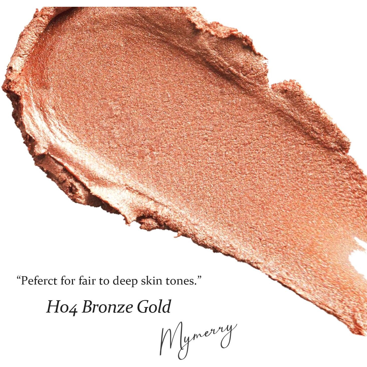 Mymerry Dewy Highlighter Makeup, Highlighter Makeup Stick For Face And Body, Radiant & Shimmer Glow, Buildable Color For All Day | Vegan & Cruelty-Free | Bronze Caramel Gold 15G/0.53Fl.Oz
