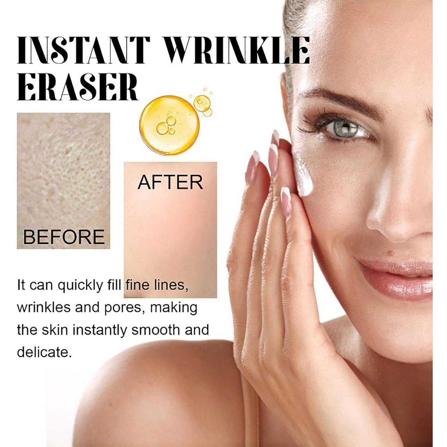 Instant Wrinkle Eraser, Skin Firming Cream, Instant Wrinkle Remover Serum, Anti-Wrinkle Anti-Aging Eye Cream For Face And Body