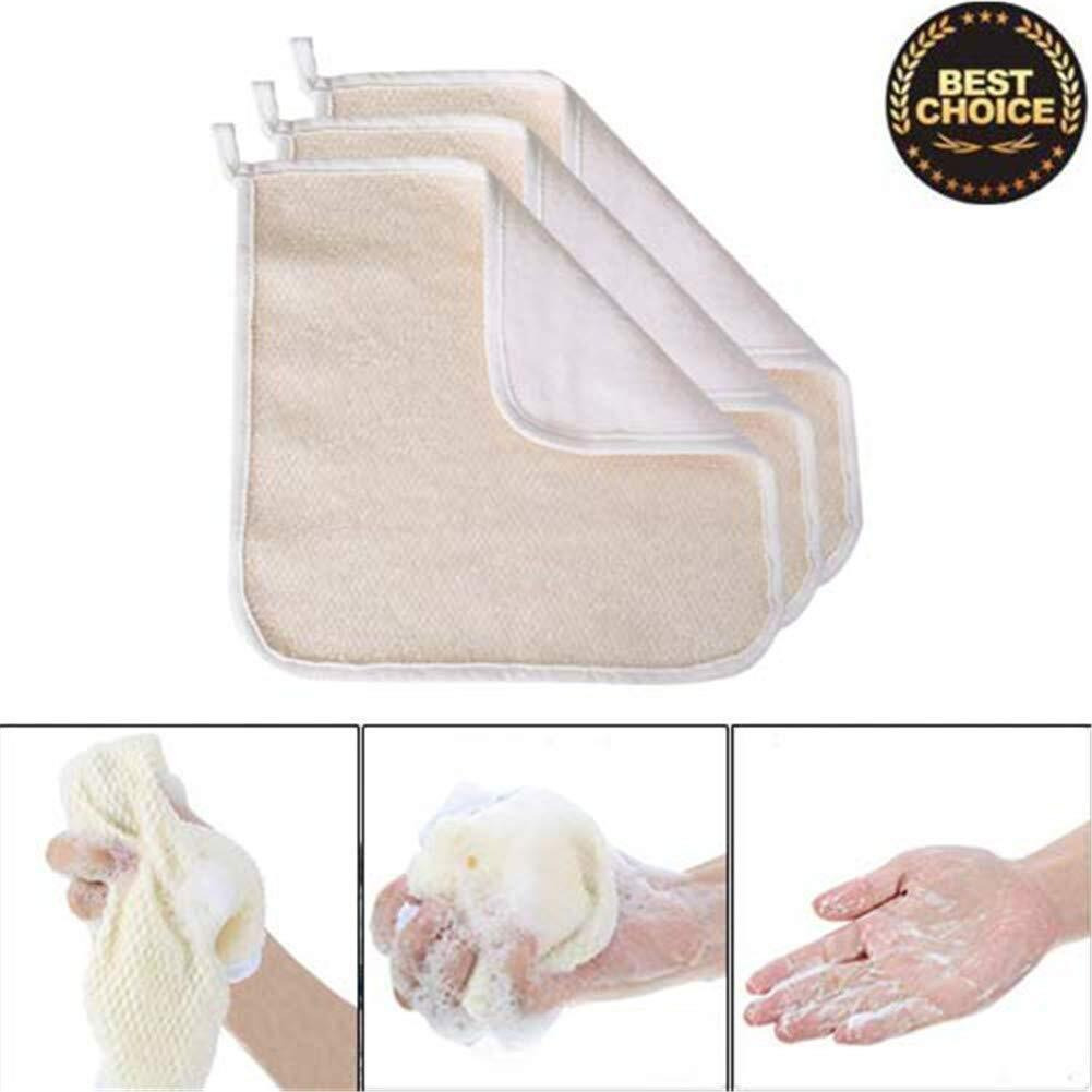 4 Pack Exfoliating Face Body Wash Cloth, Soft-Weave Scrub Towel For Beauty Skin Care, Home Massage Bath Cloth, Shower Scrubber, Dead Skin Removal