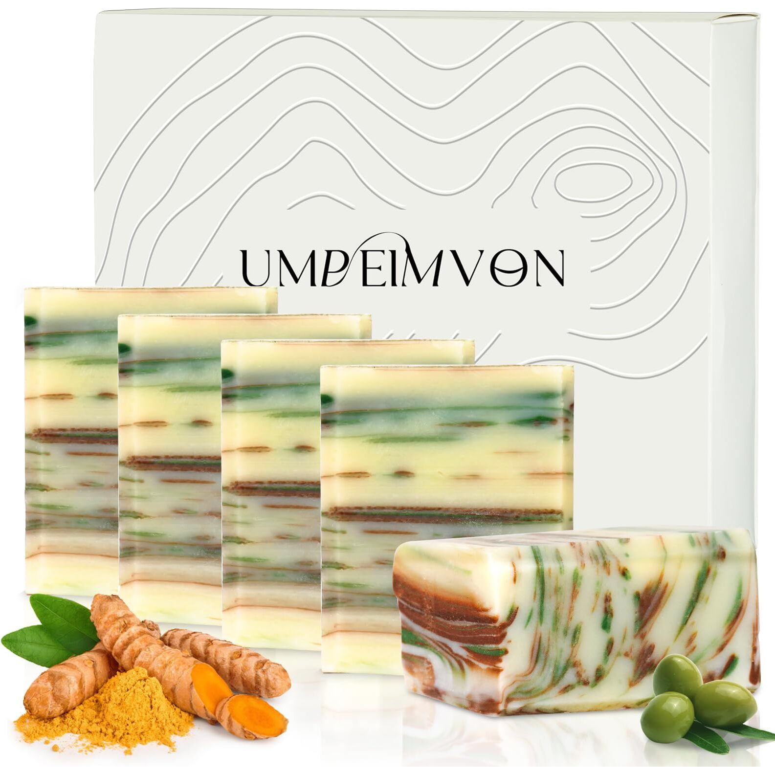Turmeric Soap Bar For Face And Body, Organic Tumeric Soap Natural Handmade Bar Soap Cold Process With Moisturizing Olive Oil, Nourish And Soothe Face Body For Radiant Glow, 3.53 Oz
