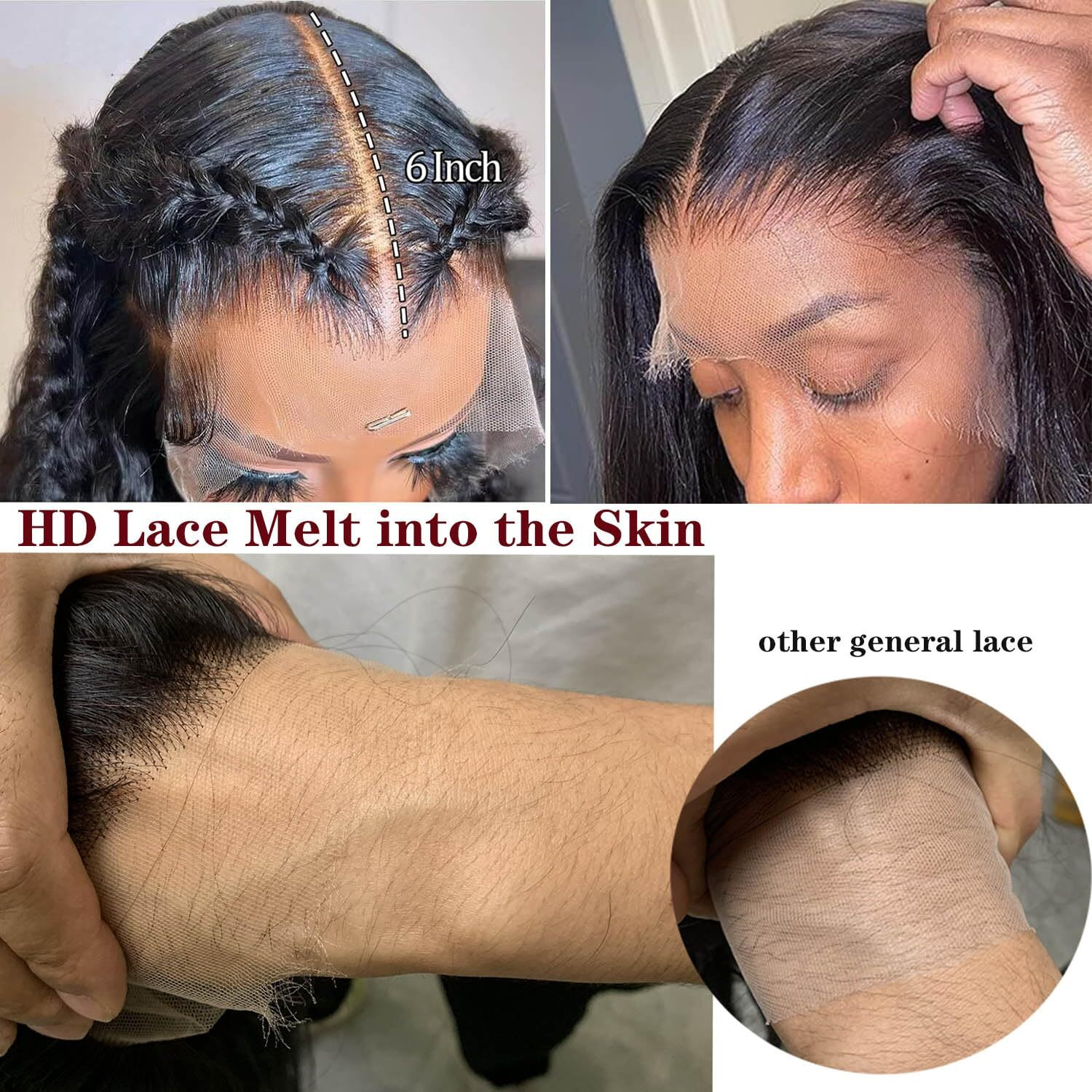 13X6 Body Wave Human Hair Lace Front Wigs180% Density Hd Lace Frontal Wigs Human Hair Pre Plucked Body Wave Lace Front Wigs For Women With Baby Hair Black Color 20Inch