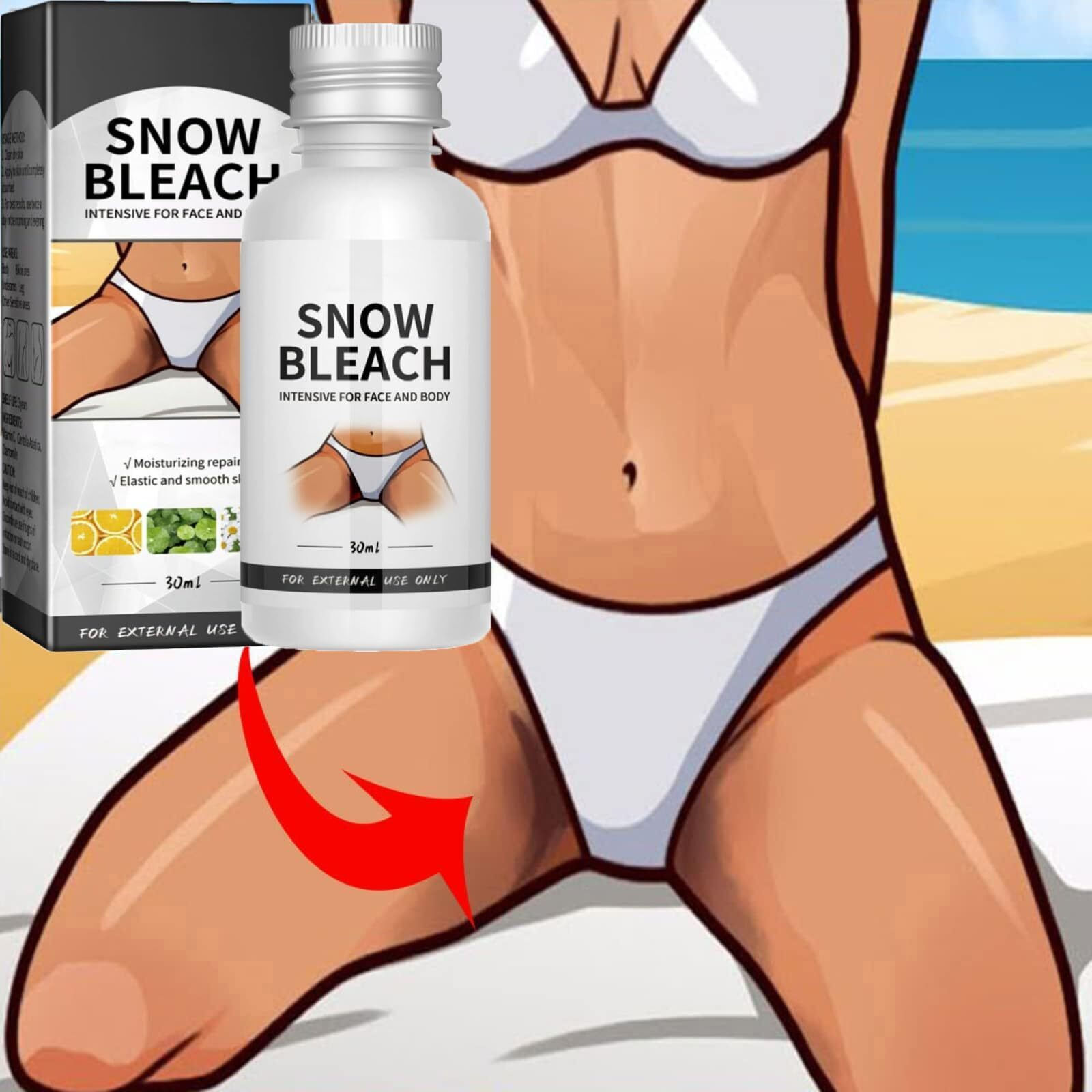 Body Vvhitening Cream For Intimate Areas And Bikini Area, Quick Results Vitamin C Skin Care Cream For Underarm, Neck, Armpit, Elbow, Knees, Private Area And Inner Thigh, 1.0 Fl.Oz