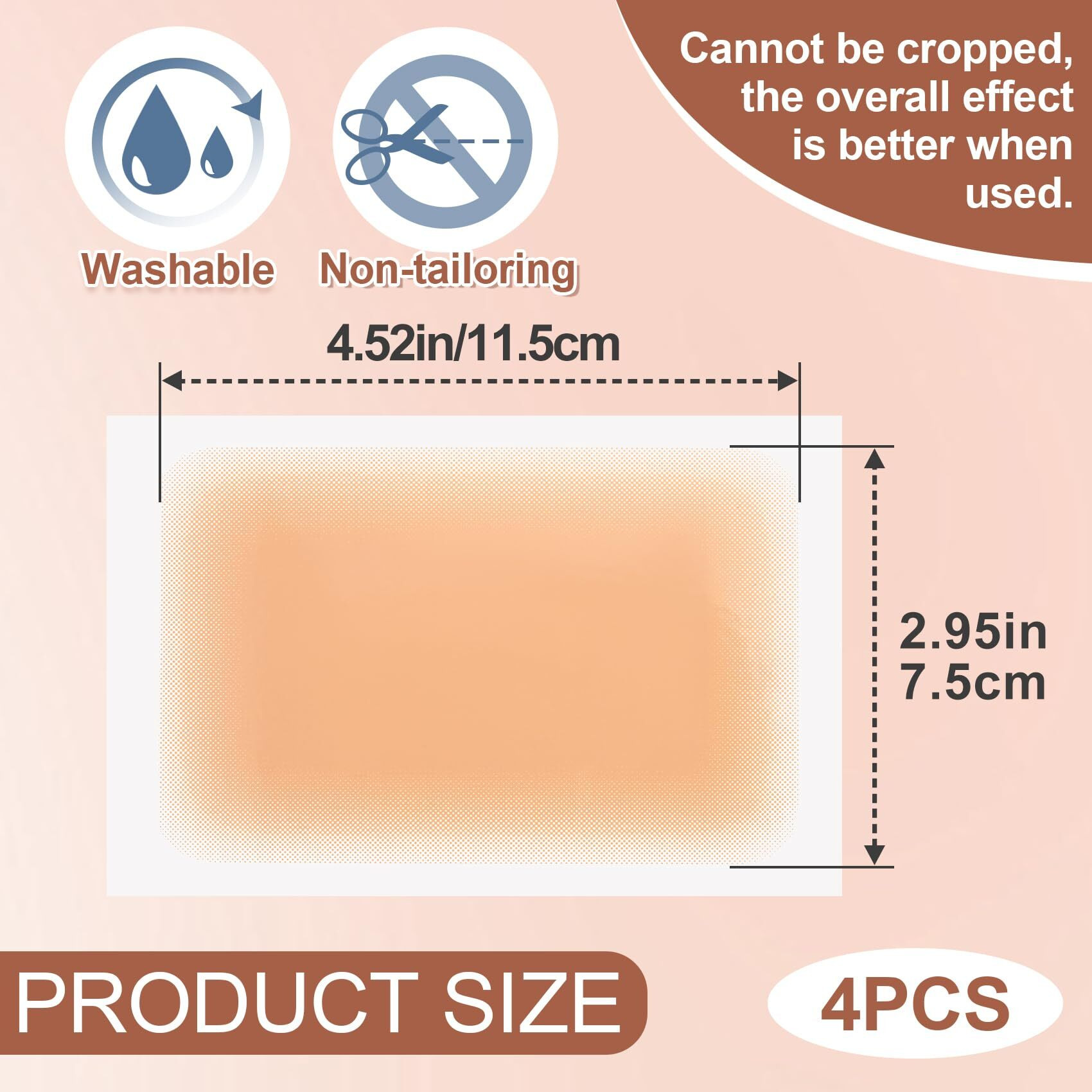 Lekgavd 4Pcs Invisible Tattoo Cover Up Patch, Ultra-Thin Breathable Scar Tape, Waterproof Sweatproof Body Skin Makeup Sticker Concealer Pad For Tattoo, Scar, Birthmarks (Light Skin Color)