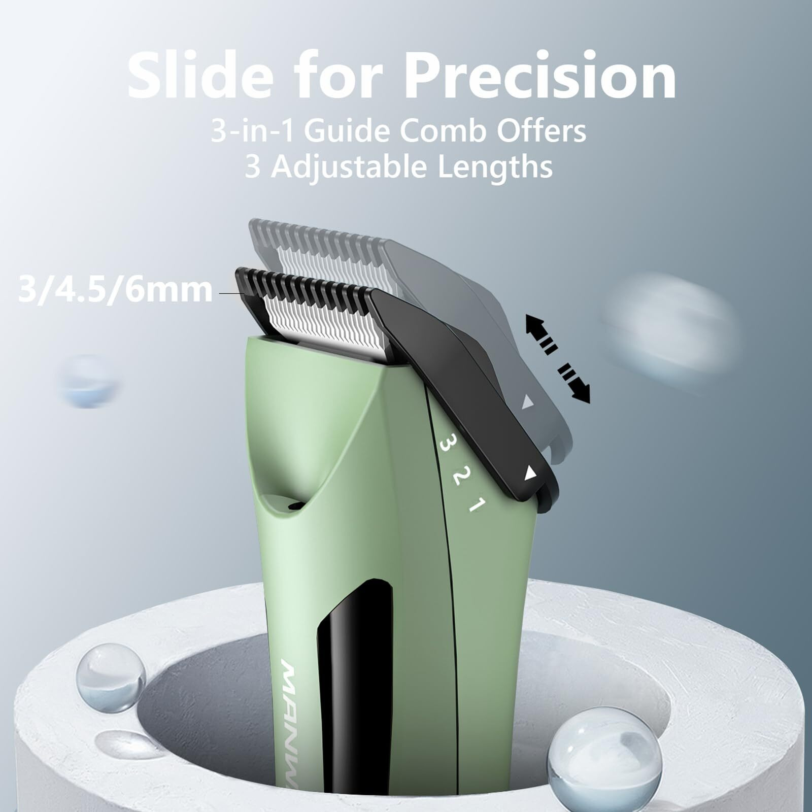 Manwills Electric Ball Groomer - Wet/Dry Clippers, Pubic & Body Shaver Men