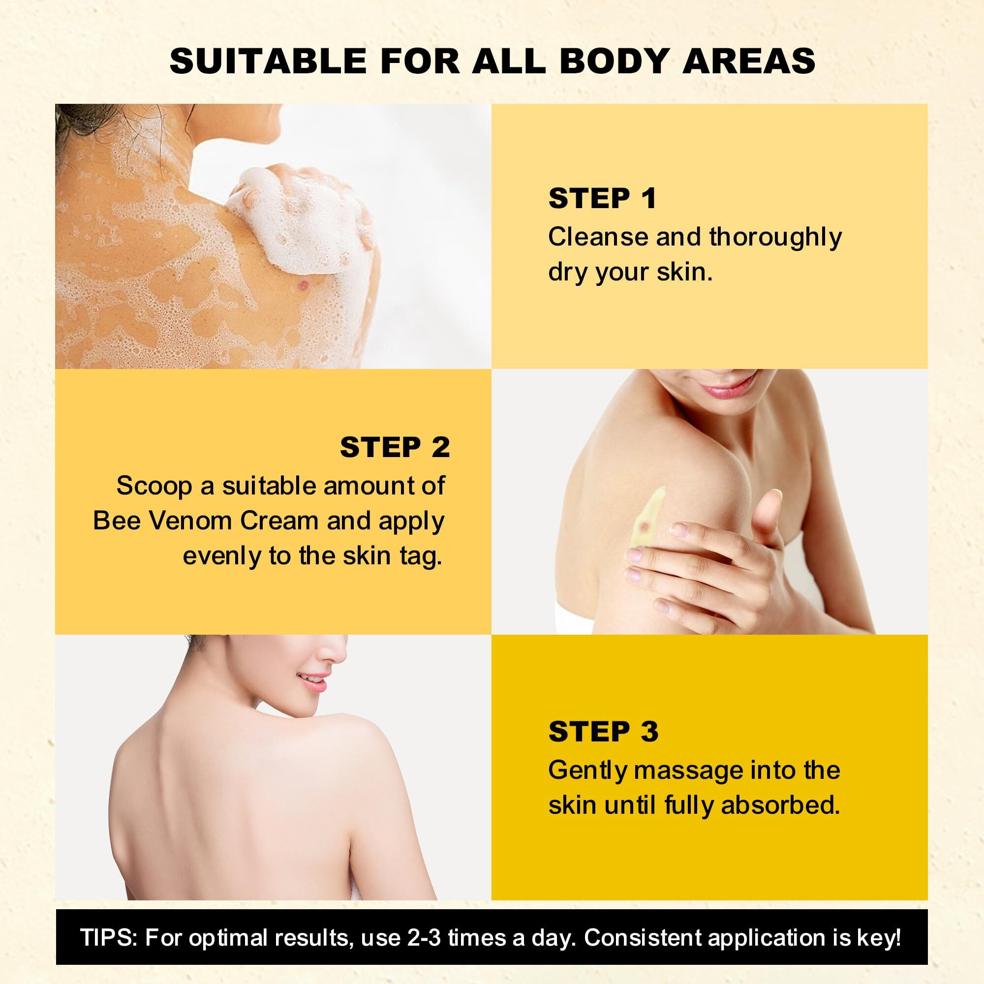 Bee Venom Cream, All-Body Skin Treatment, Natural Skin Moisturizer, New Bee Venom Skin Cream For All Types