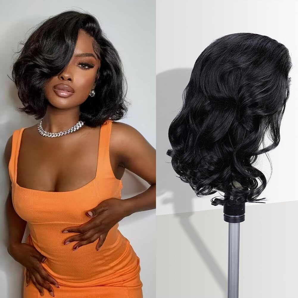 Xagujpo Body Wave V Part Wig Human Hair Upgrade U Part Human Hair Wigs For Black Women 100% Beginner Friendly Wear And Go Glueless Wigs Human Hair No Sew In 180% Density Natural Color (12 Inch)