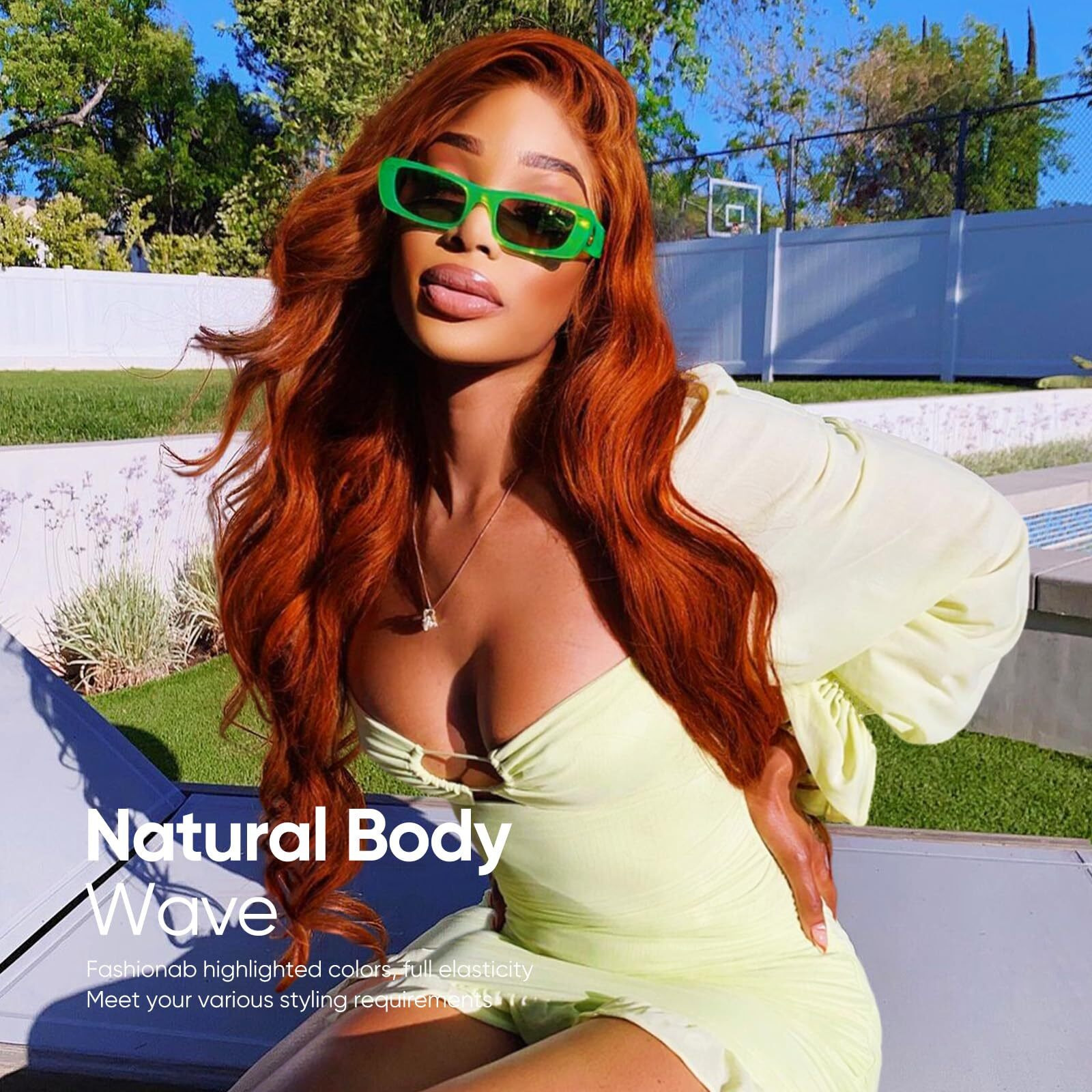 Kesenmu Ginger Wig Human Hair,13X6 Hd Ginger Body Wave Lace Frontal Wigs Human Hair Pre Plucked With Baby Hair,210% Density Colored Orange Wig For Women 22 Inch