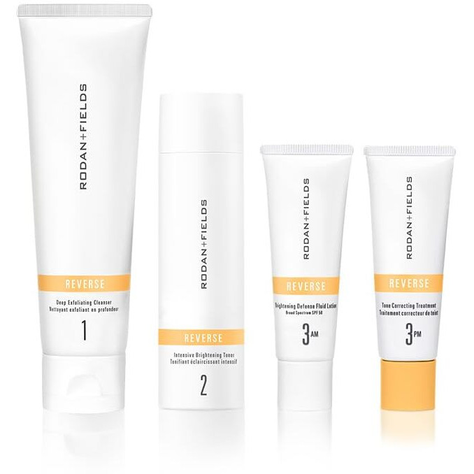 Rodan + Fields Reverse Regimen Cleanser, Toner, Lotion Spf 50, & Treatment | Daily Moisturizer | Contains Vitamin C & Retinol | Skincare Sets & Kits | Face Wash For Women | Self Care