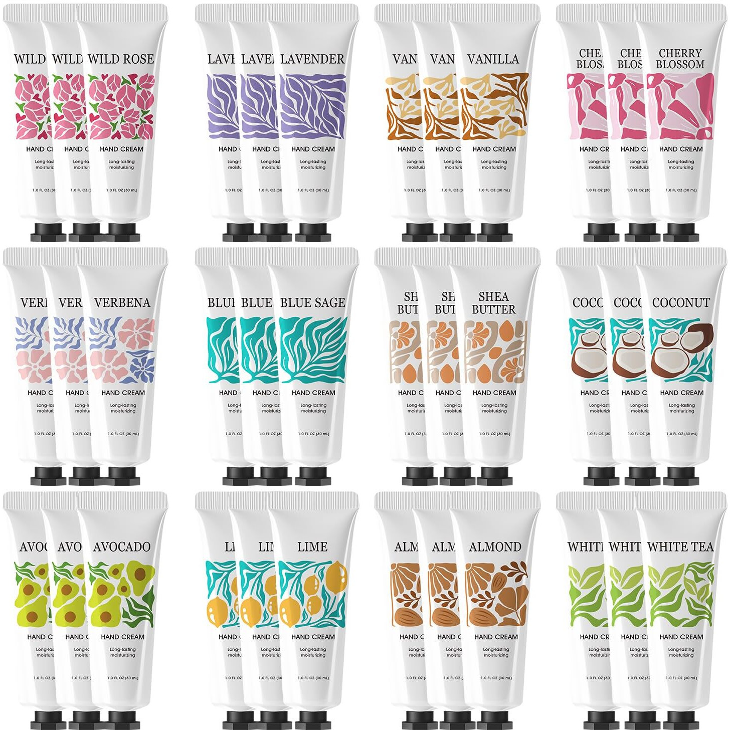 Body & Earth  Love 36 Pack Natural Plant Fragrance Moisturizing Hand Cream For Dry Hands, Mini Hand Lotion With Shea Butter Travel Size Hand Cream Gift Set For Women Birthday Gifts, Bridesmaid Gifts