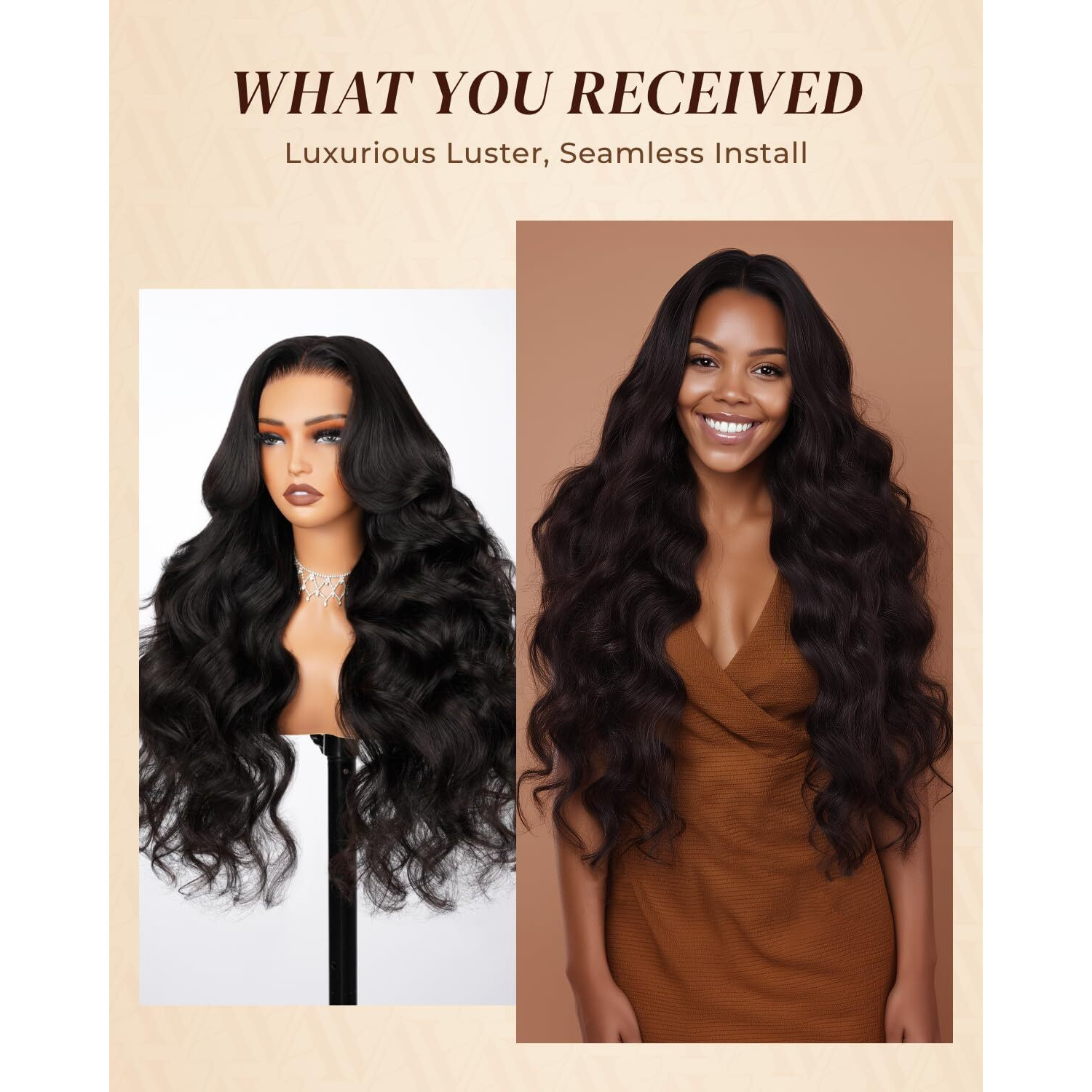 Arabella Hair 13X6 Lace Front Wigs Human Hair 230% Density Glueless Wig Human Hair 100% Body Wave Human Hair Wigs 12A Pre Plucked Pre-Bleached Pre-Cut Glueless Wig (20Inch,13X6 Body Wave)