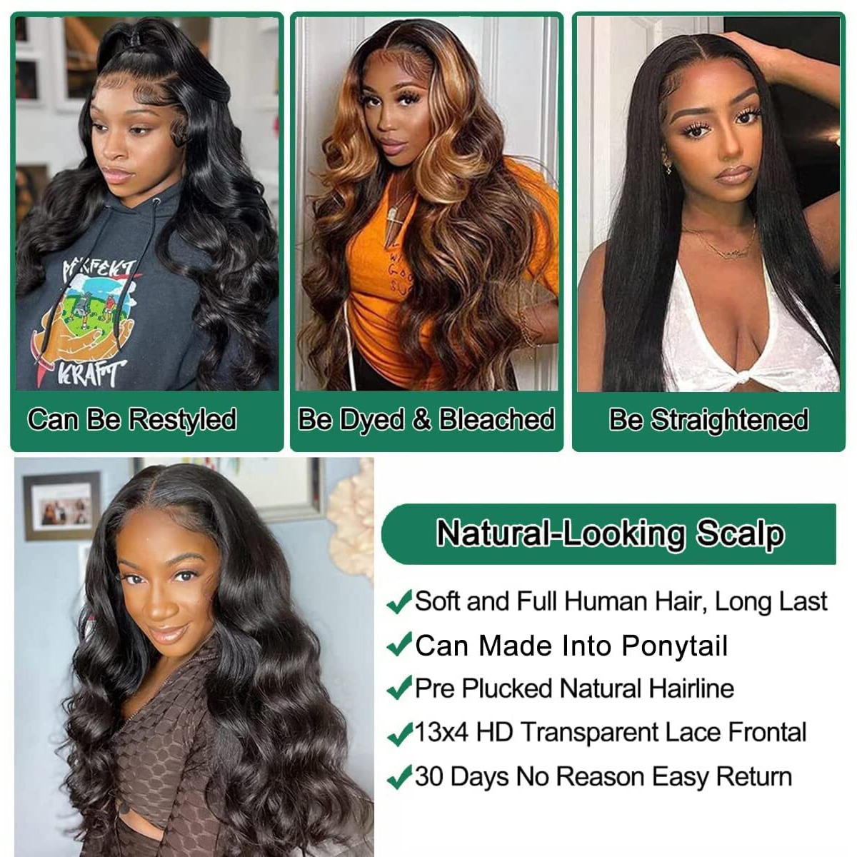 Douyin Body Wave Lace Front Wigs Human Hair Pre Plucked 28 Inch 180% Density 13X4 Hd Lace Front Wigs For Women Glueless Transparent Human Hair Wig Natural Black Color