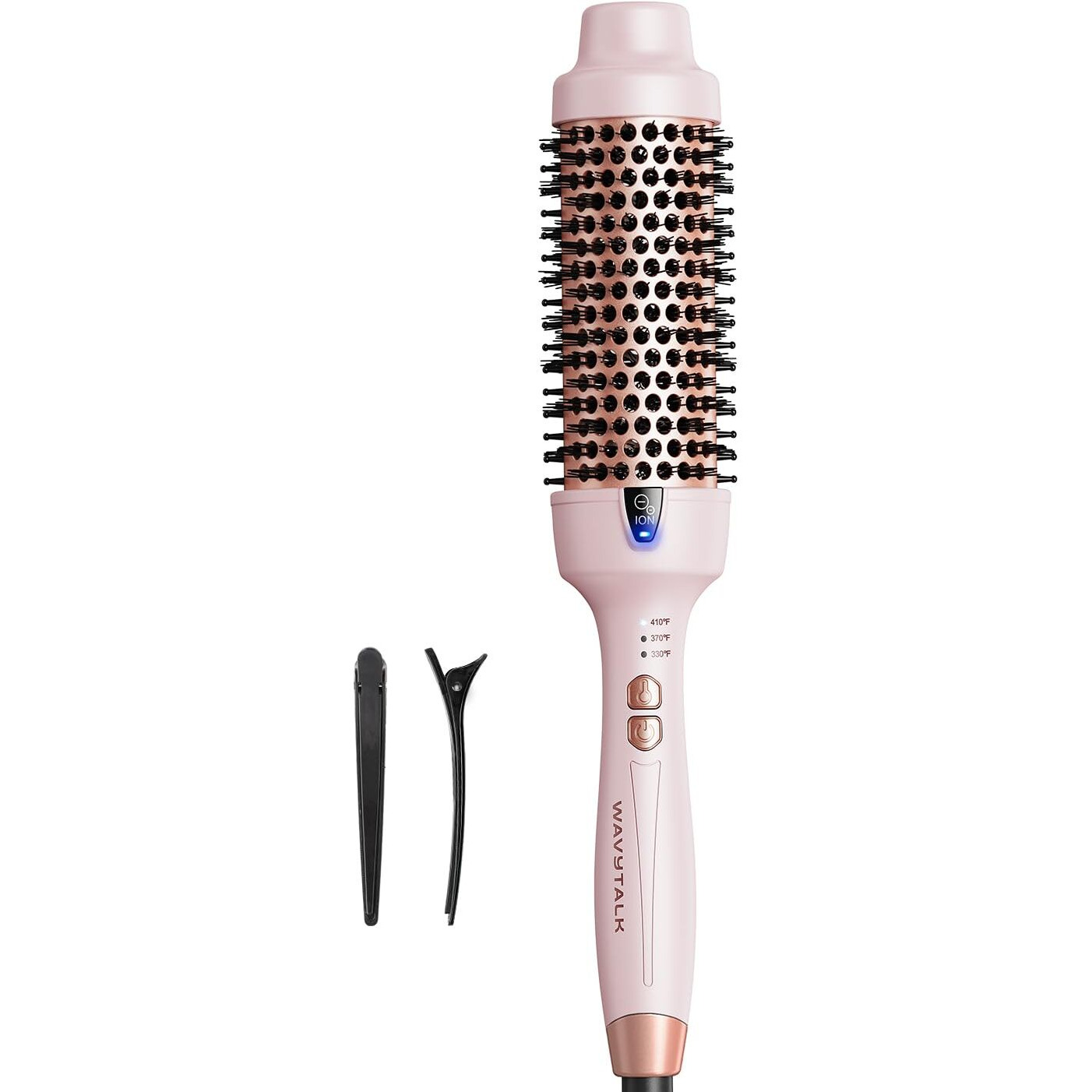 Wavytalk Thermal Brush, Blowout Express 1.7 Inch Blowout Brush, Negative Ion Technology For Creating Smooth Relax Blowouts, Give The Hair Body And Shine, Millennial Pink