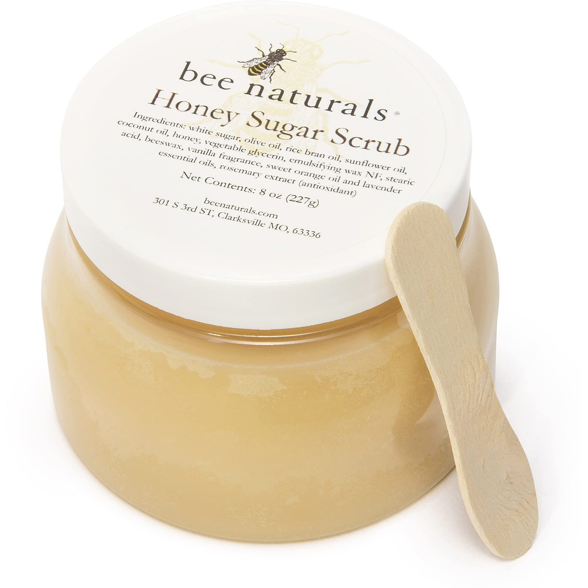 Luxurious Honey Sugar Scrub 8Oz - Gentle Exfoliating Blend For Face, Body & Feet With Honey, Coconut & Essential Oils - Nourishing Moisture With Signature Vanilla Fragrance For Radiant Skin