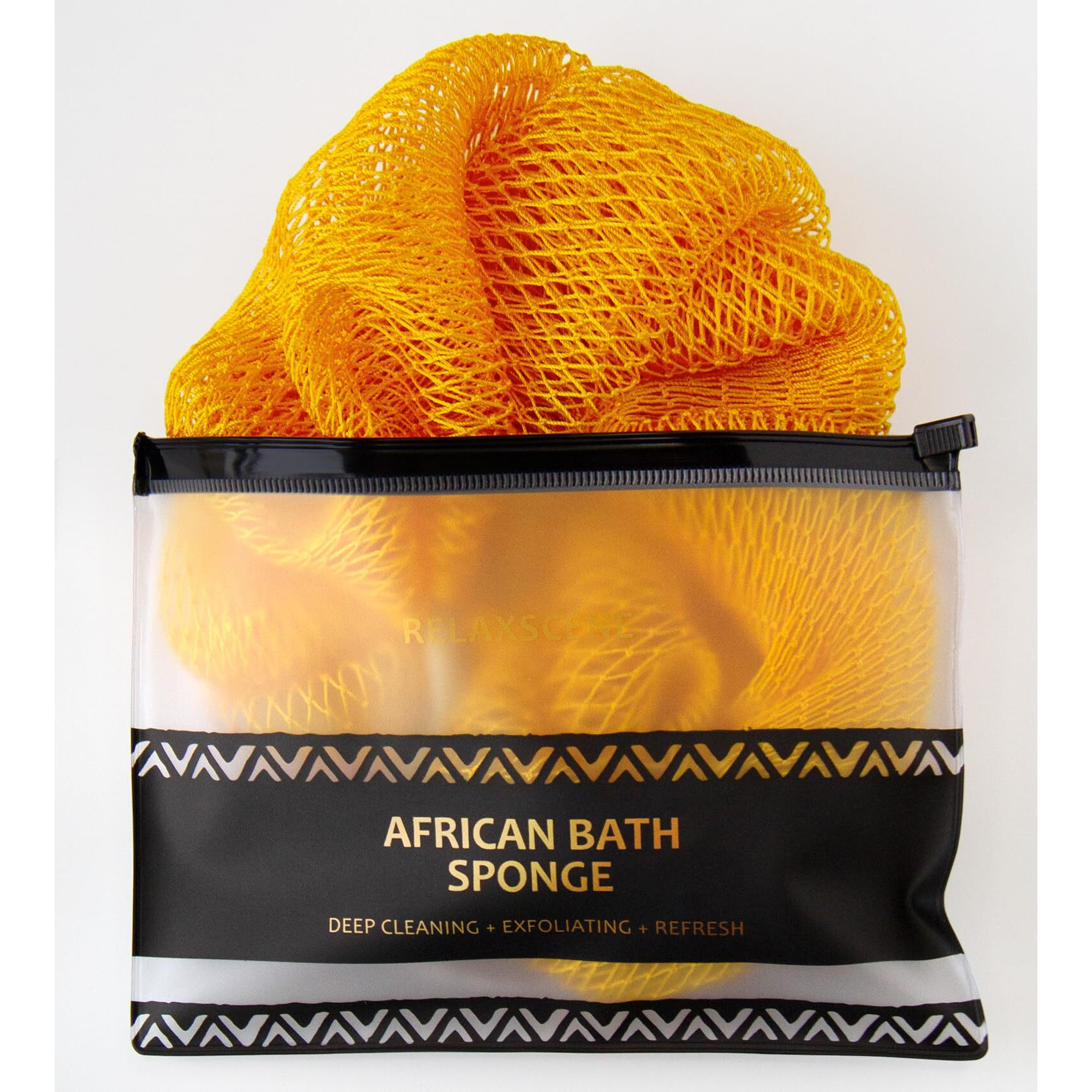African Net Sponge Authentic - Real African Exfoliating Sponge With Knots - African Net Washcloths For Body Scrubber Exfoliator - Back Scrub For Shower