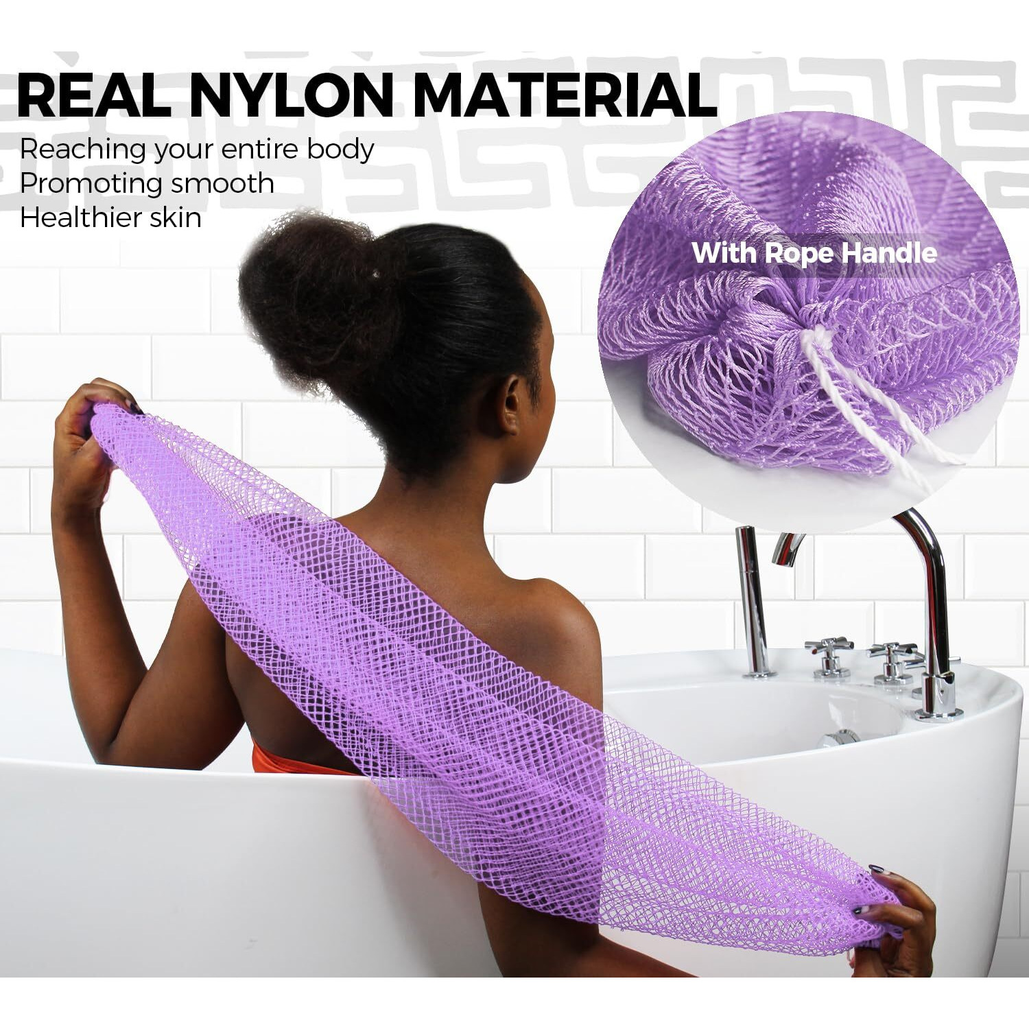 African Net Sponge Authentic - Real African Exfoliating Sponge With Knots - African Net Washcloths For Body Scrubber Exfoliator - Back Scrub For Shower