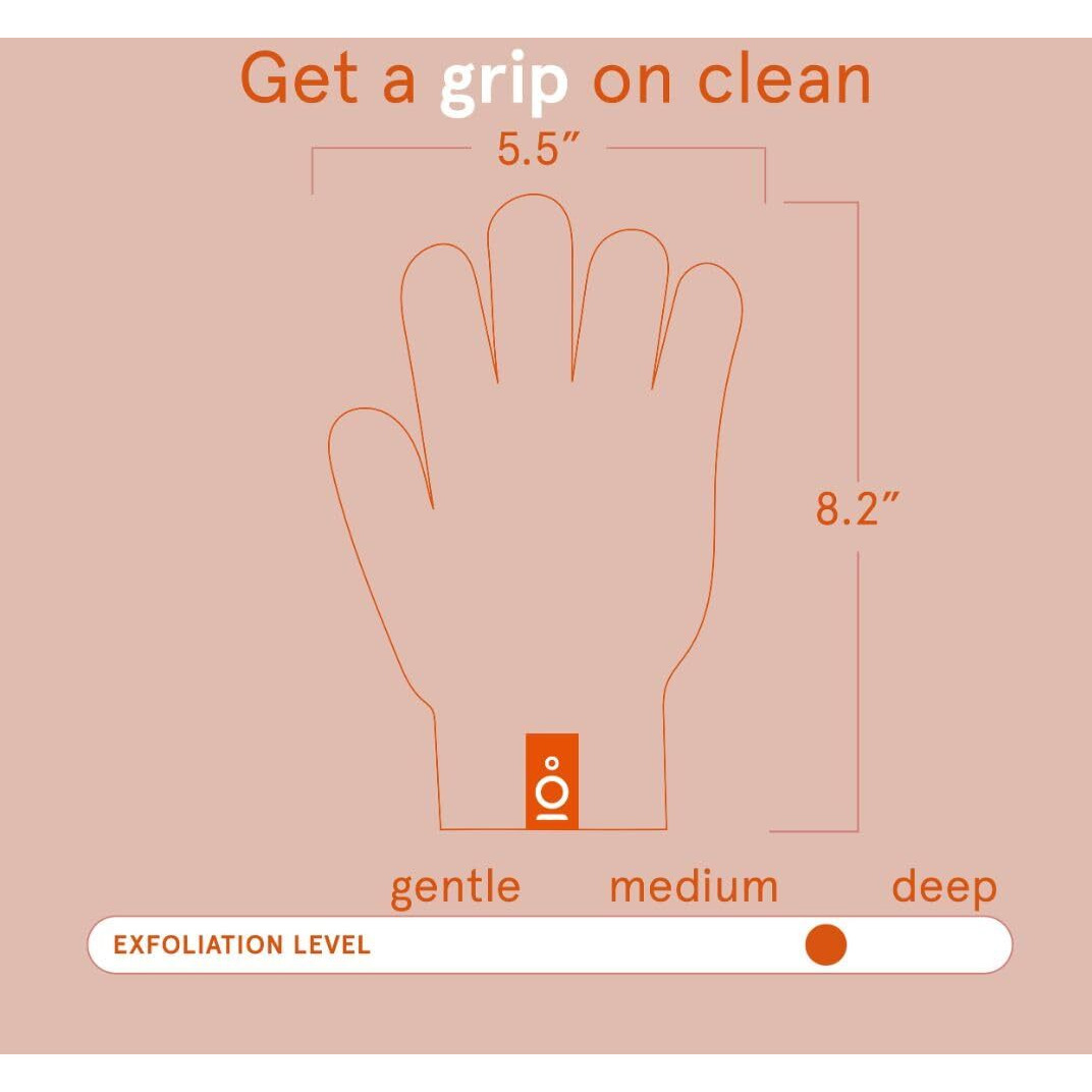 Cleanlogic Bath & Body Exfoliating Glove, Stretchy Bath & Shower Gloves, Reusable Exfoliator Tool For Smooth & Softer Skin, 3 Pairs, 6 Count