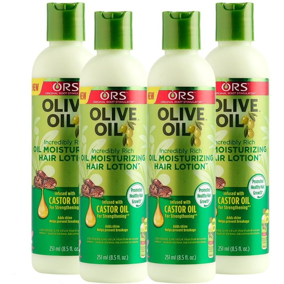 Ors Olive Oil Incredibly Rich Moisturizing Hair Lotion With Castor Oil 8.5 Ounces (Pack Of 4)