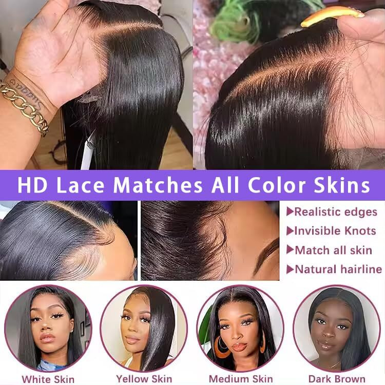 Armodeo 13X4 Lace Front Wigs Human Hair -Body Wave Wig Lace Frontal Wigs Human Hair Pre Plucked-150% Density Natural Black Wigs For Women Human Hair Lace Front Wig With Baby Hair Glueless 28 Inch