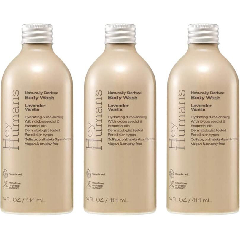 Hey Humans Body Wash Lavender Vanilla - 14 Fl Oz - (Pack Of 3)