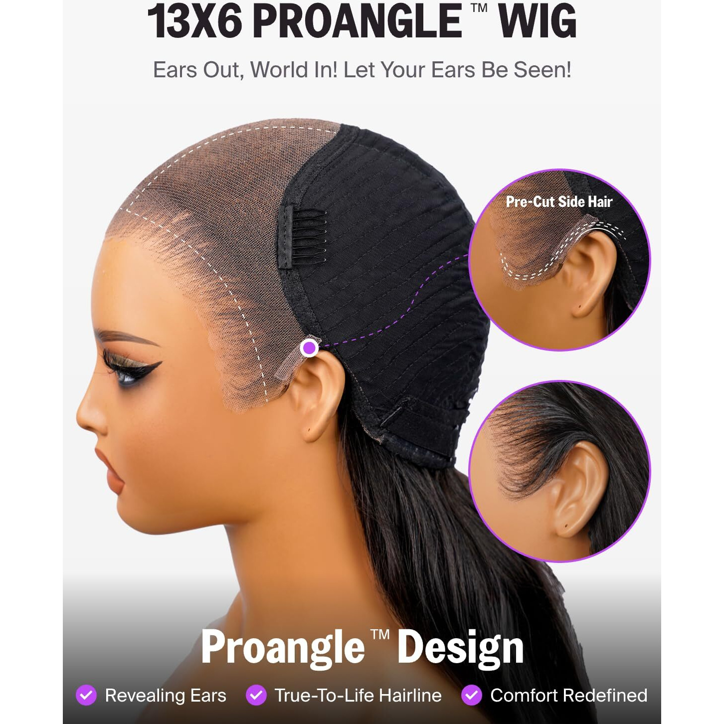 Megalook Hair Glueless 13X6 Lace Front Wigs Human Hair Body Wave Pre Plucked Pre Cut 220% Density Ear-To-Ear Frontal Wigs Human Hair Wear And Go Glueless Drawstring Wig 20 Inch