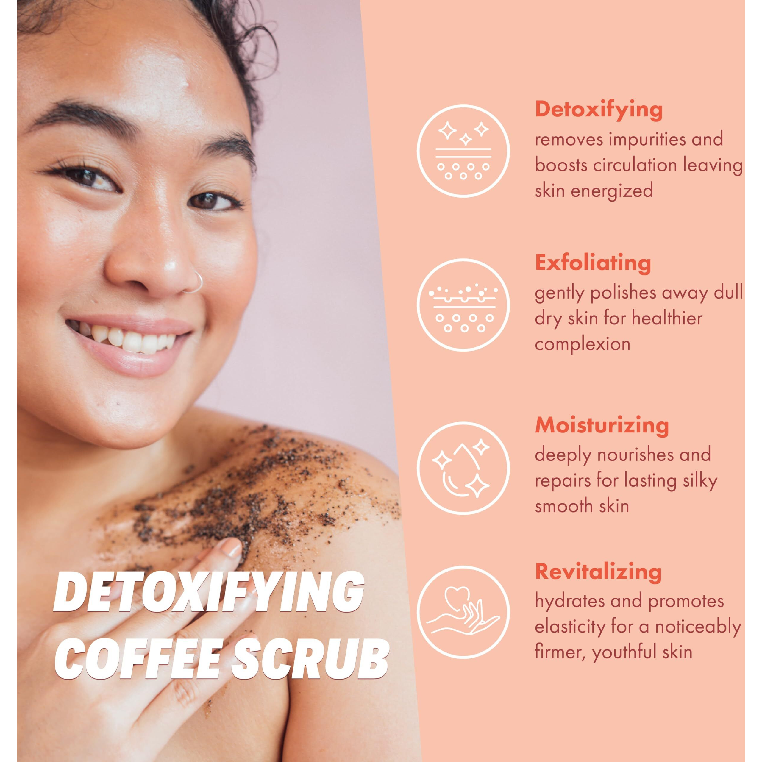 Coffee Scrub Foot & Body Exfoliator Infused With Vitamin E And Orange Peel Natural Exfoliating Sugar Body Scrub For Toning Cellulite Skin Care By Handmade Heroes