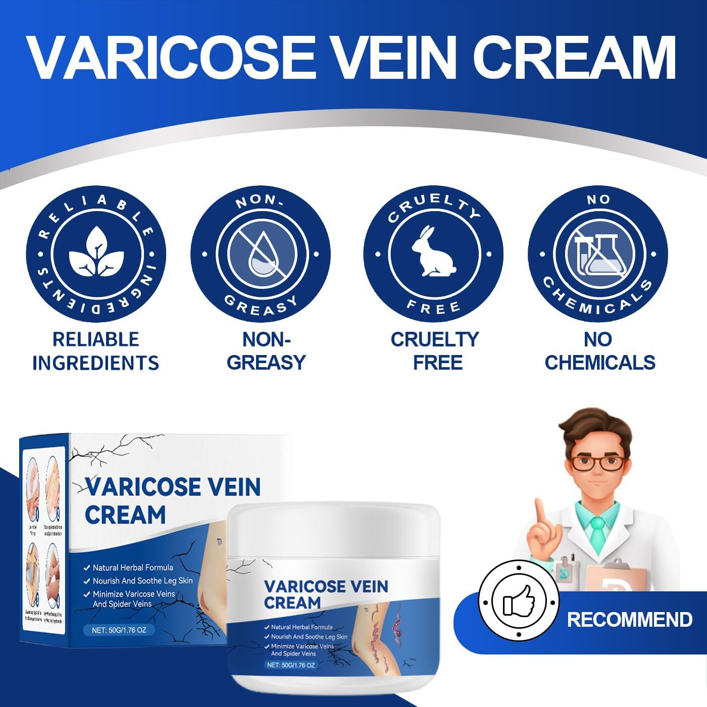 Oggrxor 2 Pcs Varicose Veins Cream For Leg, Spider Varicose Veins Reliefcreams, Skin Cream For Legs,Spider Veins Creams For Spider Veins And Heaviness(3.52 Oz(Pack Of 2)
