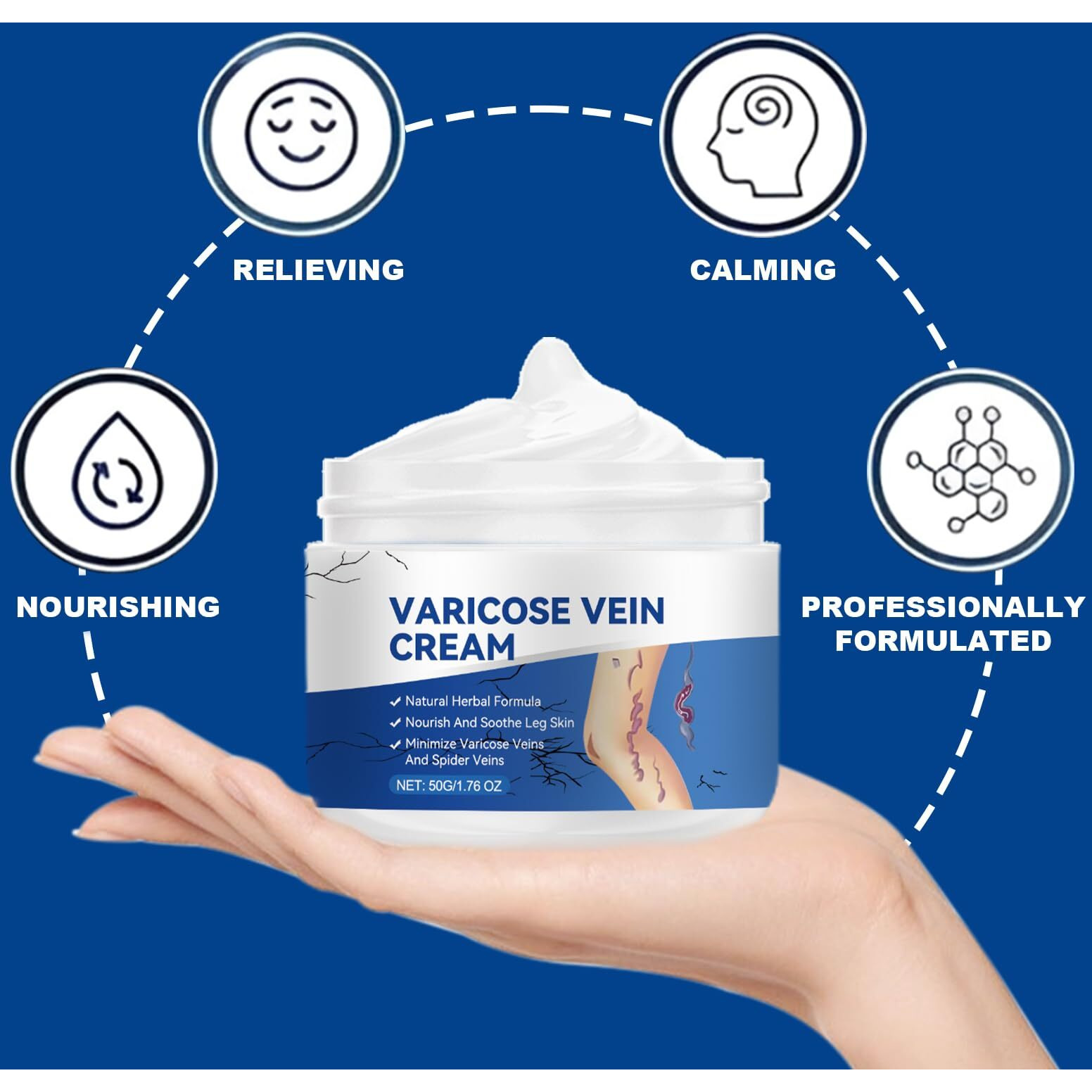 Oggrxor 2 Pcs Varicose Veins Cream For Leg, Spider Varicose Veins Reliefcreams, Skin Cream For Legs,Spider Veins Creams For Spider Veins And Heaviness(3.52 Oz(Pack Of 2)