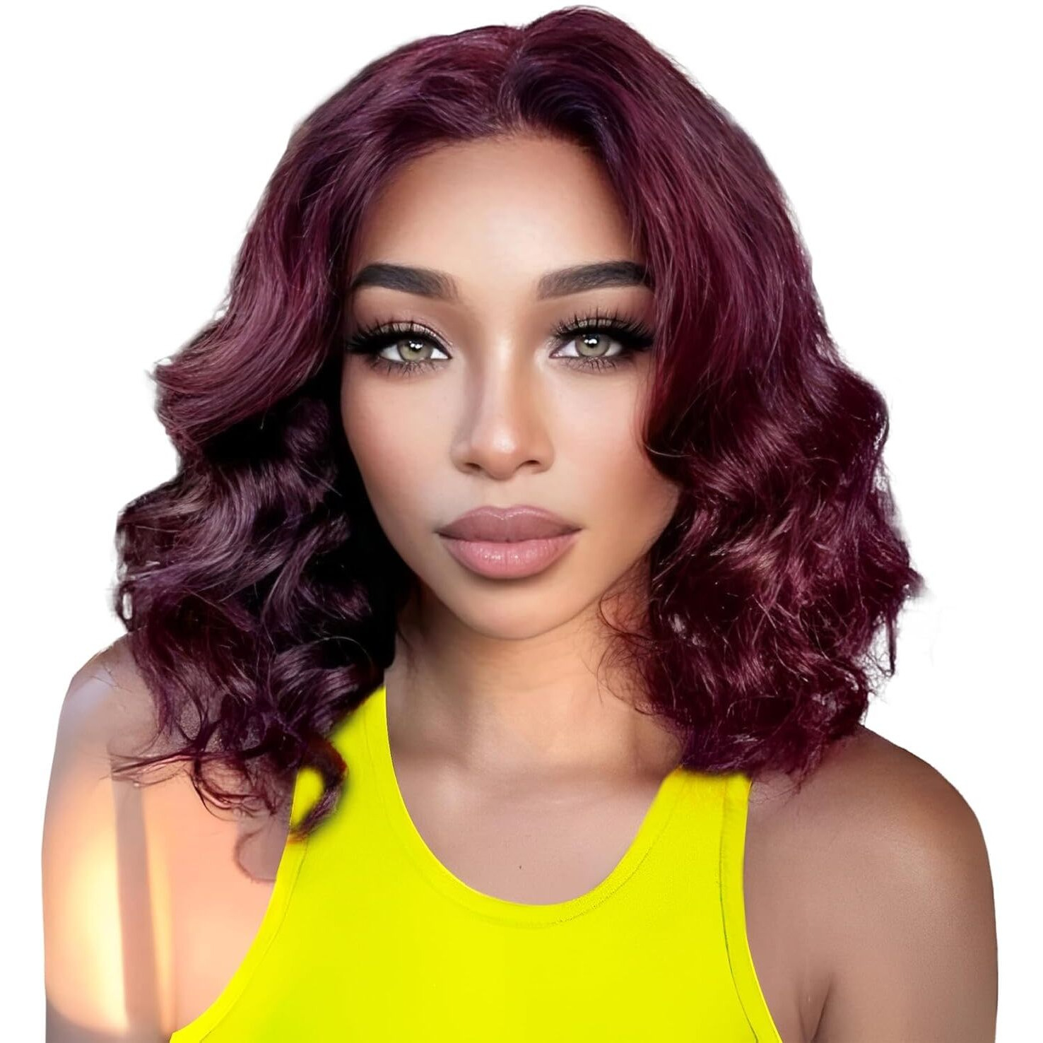 99J Burgundy Glueless Body Wave Bob Wig Human Hair 200% Density With Baby Hair 4X4 Hd Lace Closure Wigs For Black Women Wear And Go Glueless Bob Wig (16 Inch)