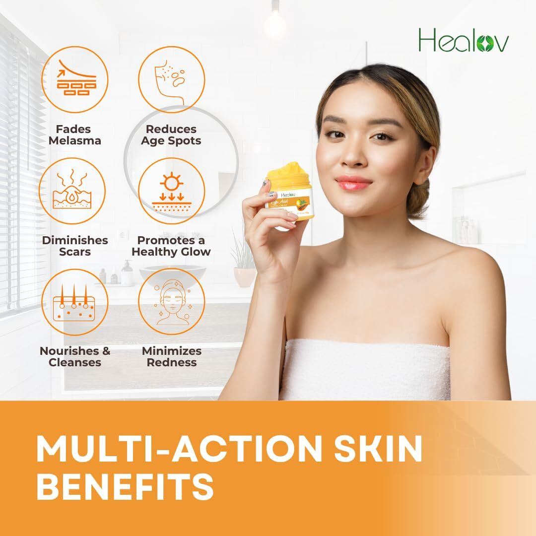 Kojic Acid Cream - Skin Brightening Cream For Age Spots, Hyperpigmentation, Intimate Areas - Dark Spot Remover, Reduces Acne, Scars, And Evens Tone - Kojic Acid Lotion For Brighter, Glowing Look