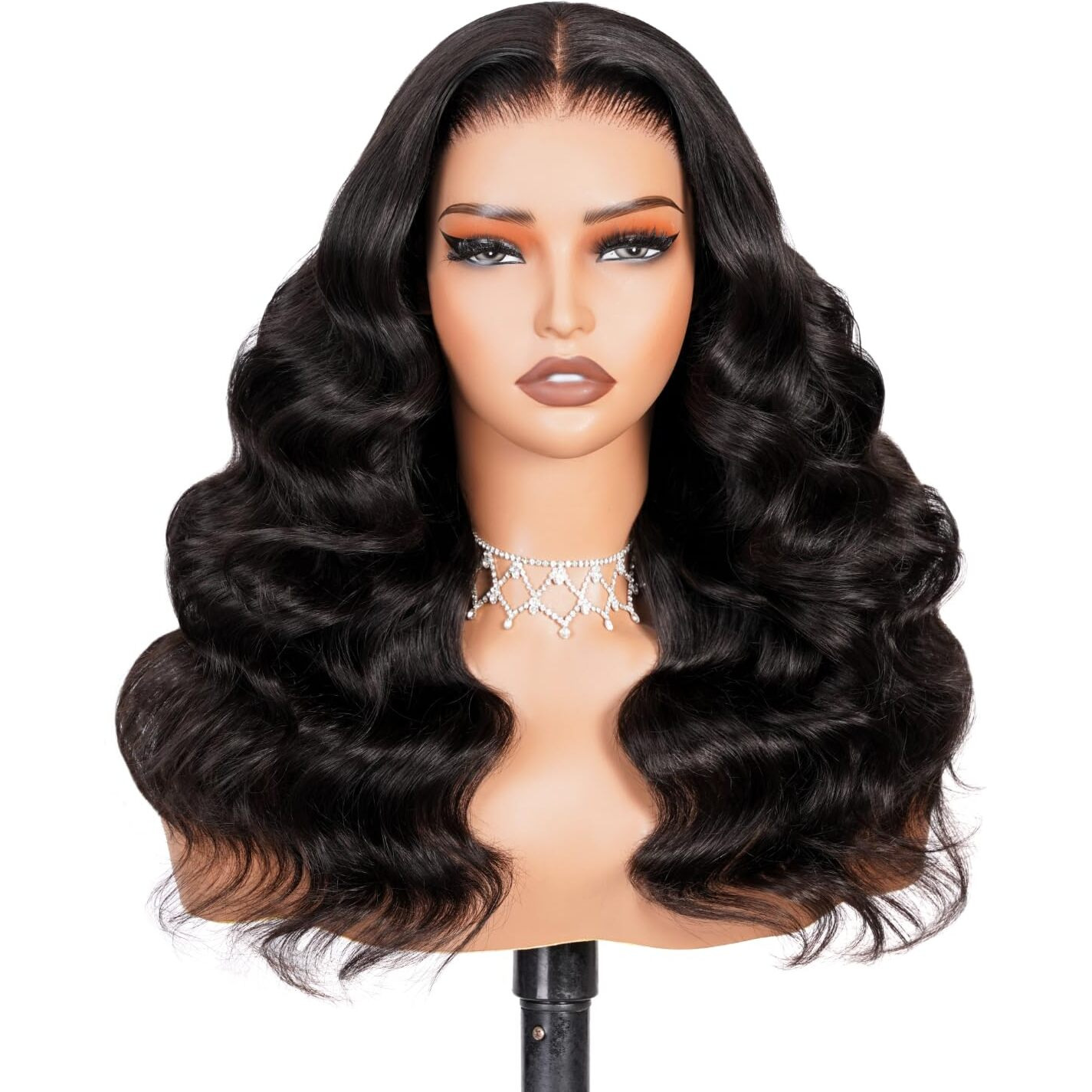 Arabella Hair 5X6 Glueless Wigs Natural Color Human Hair Pre Plucked Pre Cut 230% Density Glueless Wigs 100% Human Hair 12A Pre Plucked Bleached Knots Body Wave Wig Human Hair 20Inch
