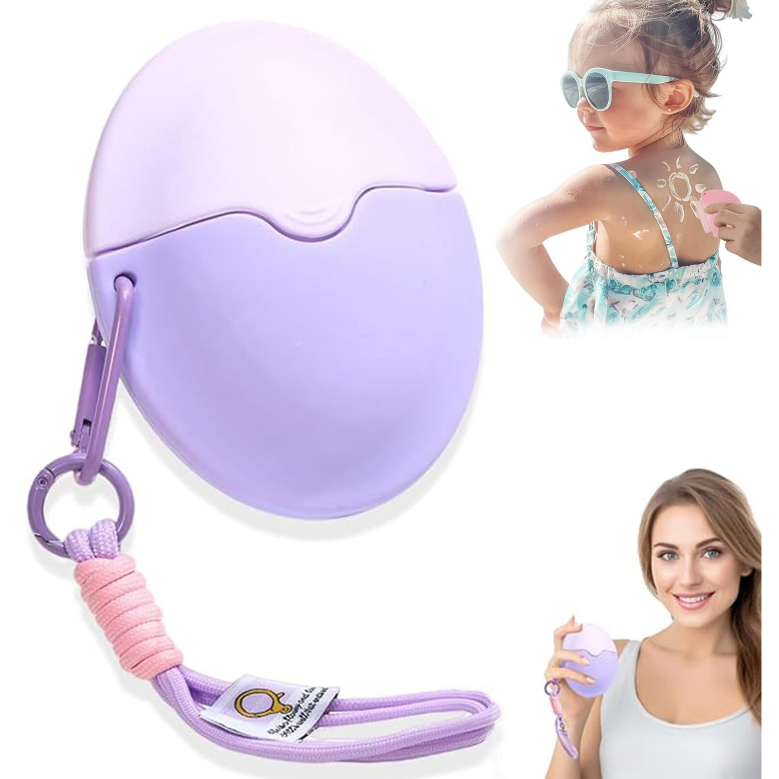 Sunscreen Applicator For Kids Adults & Families, Portable Bpa Free & Refillable Sponge Lotion Roll On Sunscreen, Experience Fast And Easy Application Outdoor Accessories For Beach Travel And Vacation