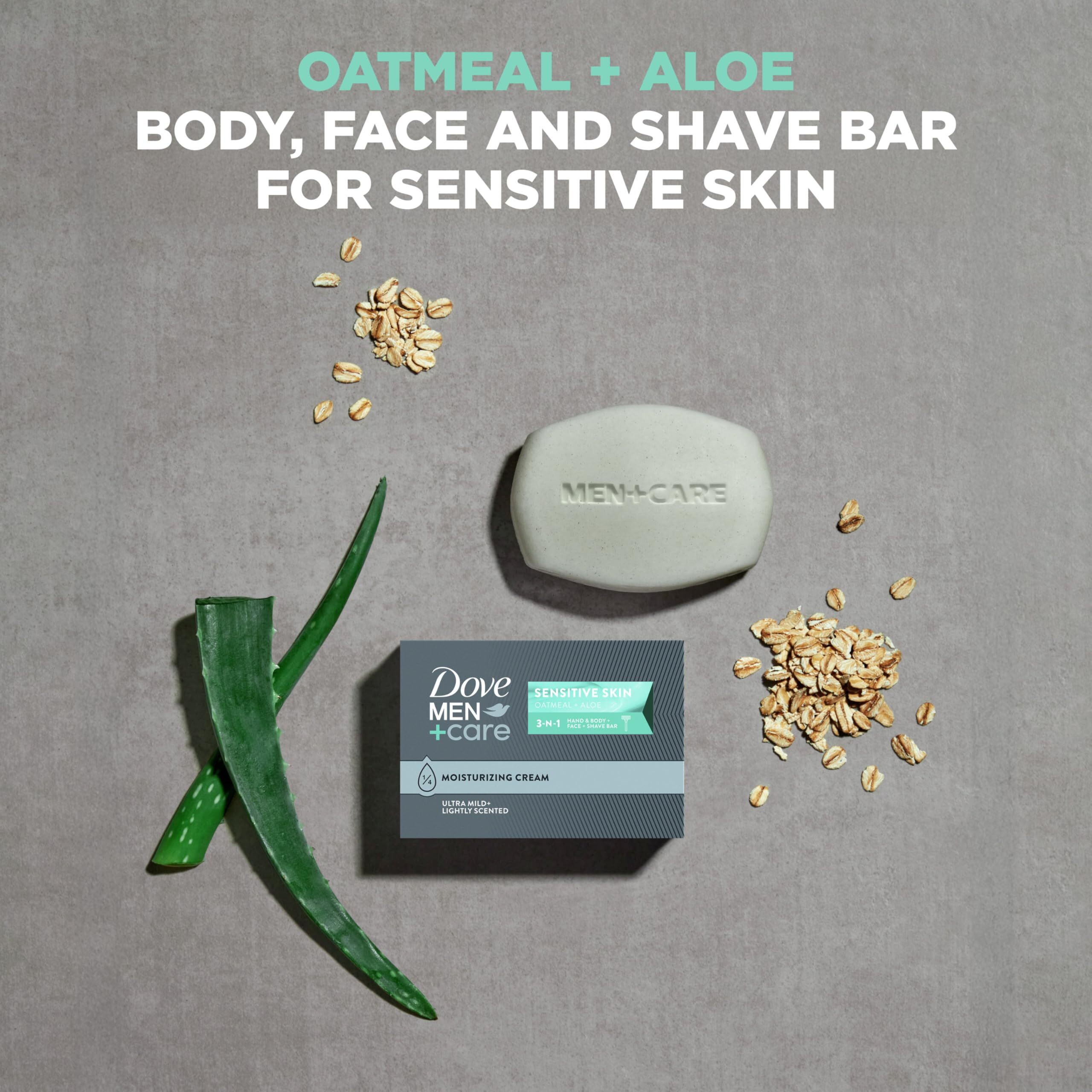 Dove Men + Care Hand & Body Face + Shave Bar Sensitive Skin 6 Count For Sensitive Skin 3.75 Oz