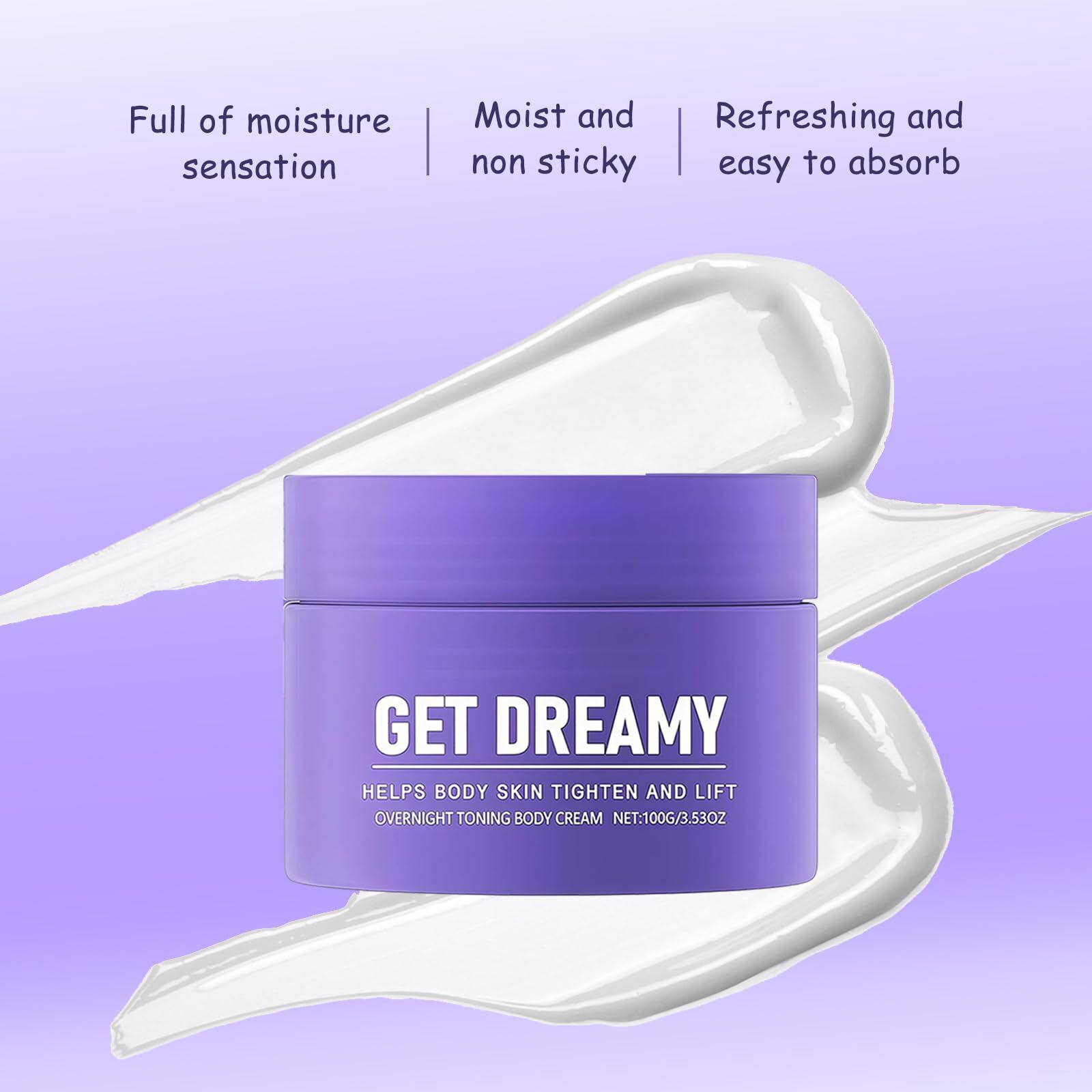 2 Pcs Get Dream Overnight Toning Whip - Body Firming Cream For Women That Works While You Sleep Helps Target The Appearance Of Loose Skin On The Body