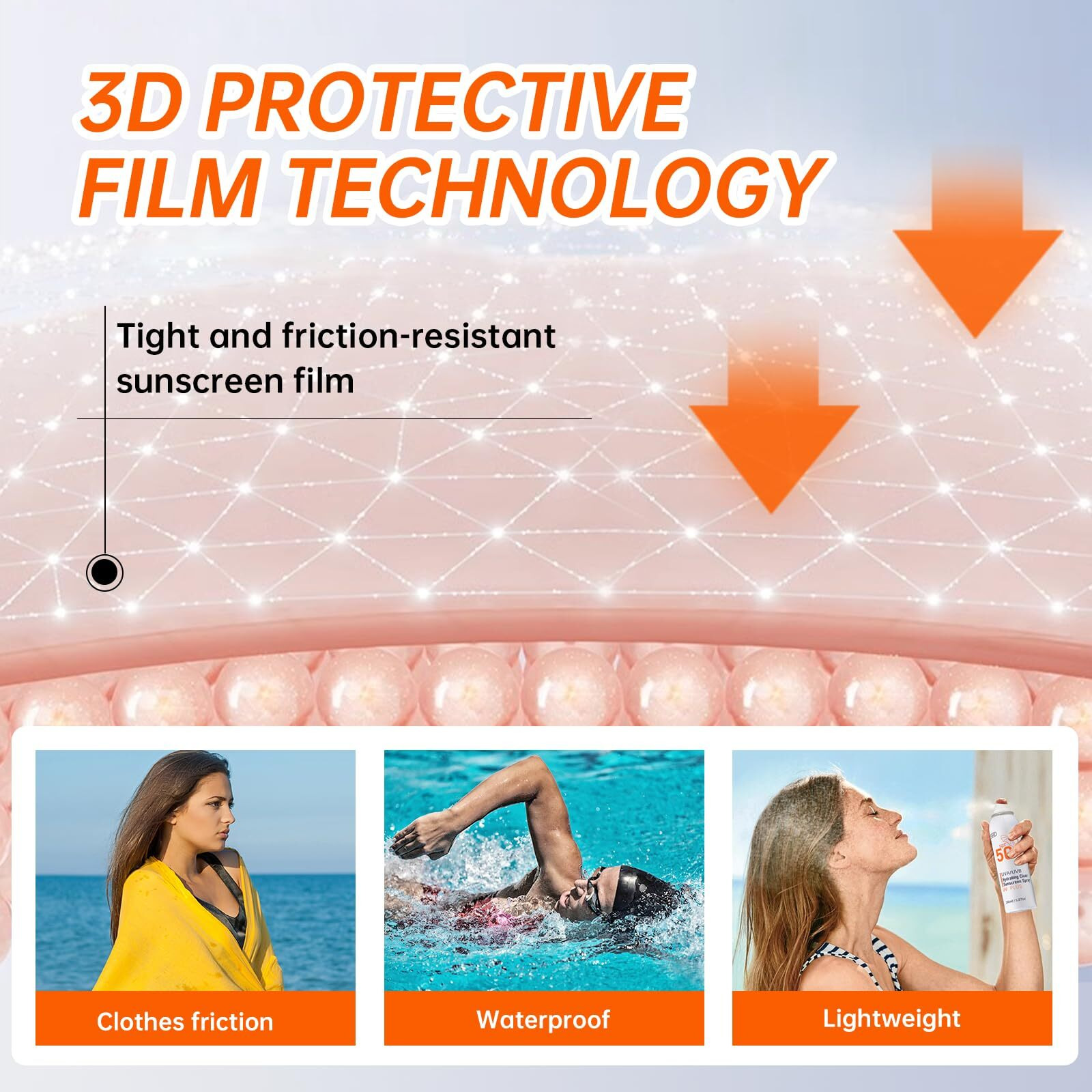 Sunscreen Spray Spf 50+ For Face & Body, Reef Safe Sunscreen Spray, Broad Spectrum Uva/Uvb Sunblock, Oxybenzone-Free, Non-Comedogenic, Oil-Free, Water Resistant, 5.07Oz Travel Size (1 Pack)