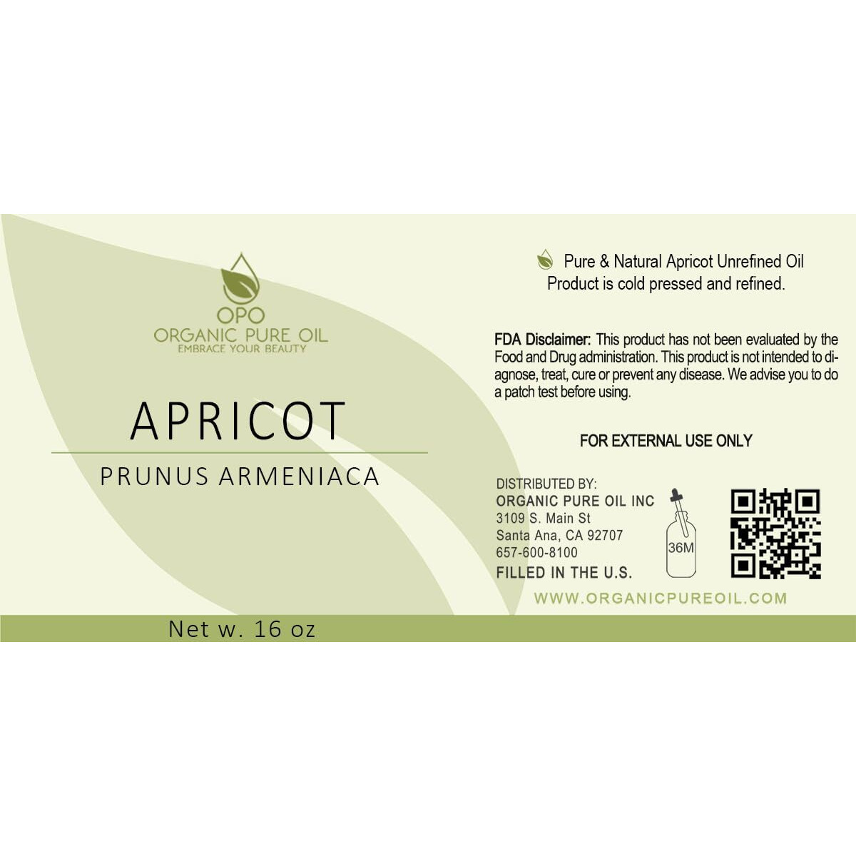 Apricot Kernel Oil - 100% Pure, Organic, Cold Pressed, Unrefined, Raw - Bitter Scent, Therapetutic Premium Grade A Kernal - Perfect For Massage, Skin, Hair & Body Care 16 Oz Quart Bulk