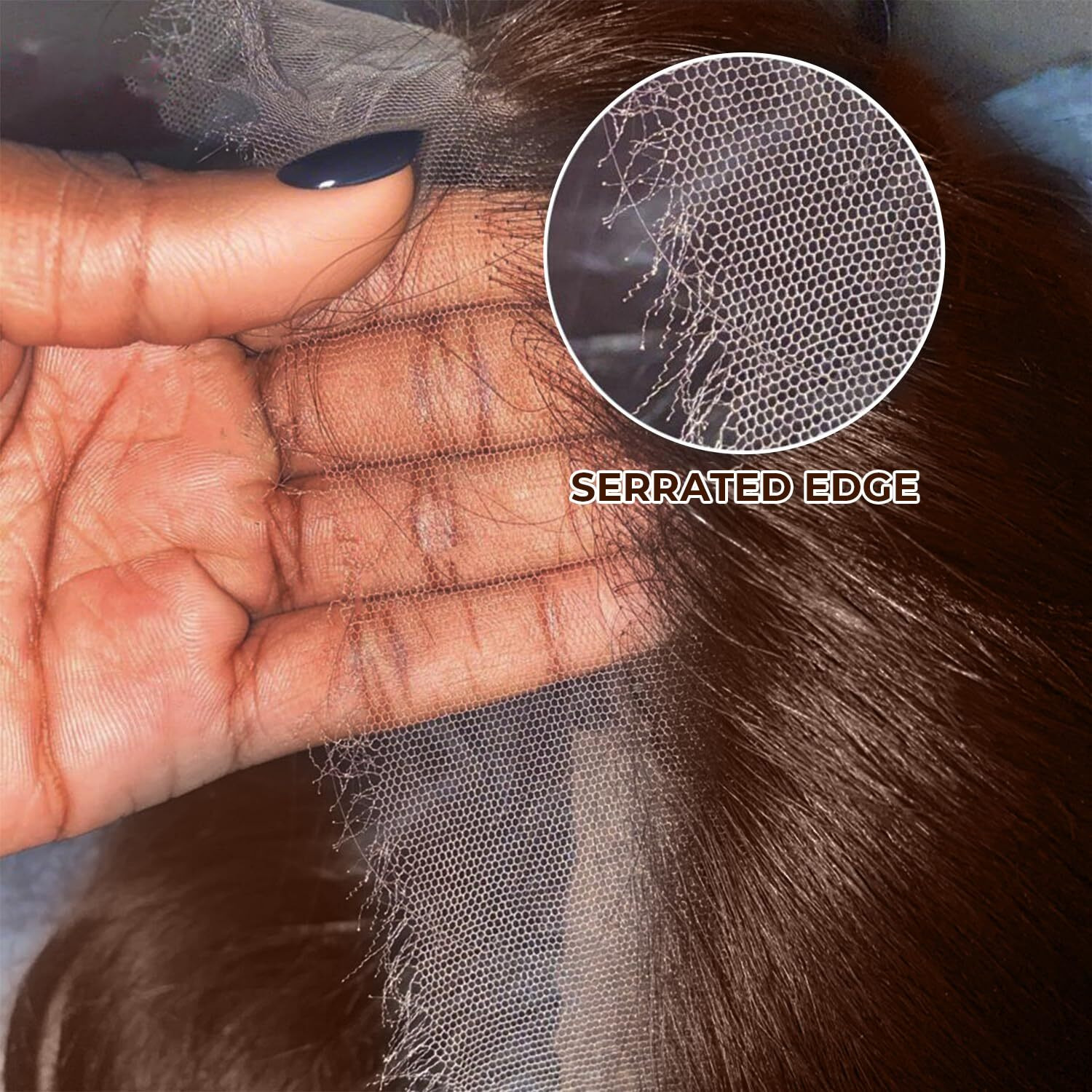 250% Density 13X6 Full Skinlike Hd Chocolate Brown Lace Front Wig Human Hair Pre Plucked Real 0.10Mm Ultra-Thin Invisible Loose Body Wave Hd Lace Front Wigs Human Hair Small Knots Full Virgin Hair