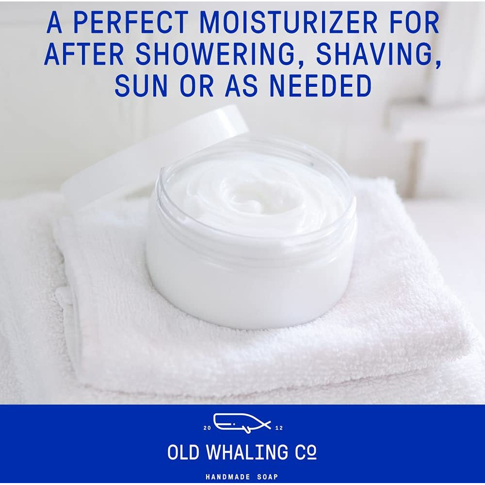Old Whaling Co Coastal Calm Body Butter 2 Pack - Soothing Cream With Shea Butter, Aloe And Sunflower Oil - Coastal Grass, Driftwood And Lily Scent, 8Oz Jars, Set Of 2