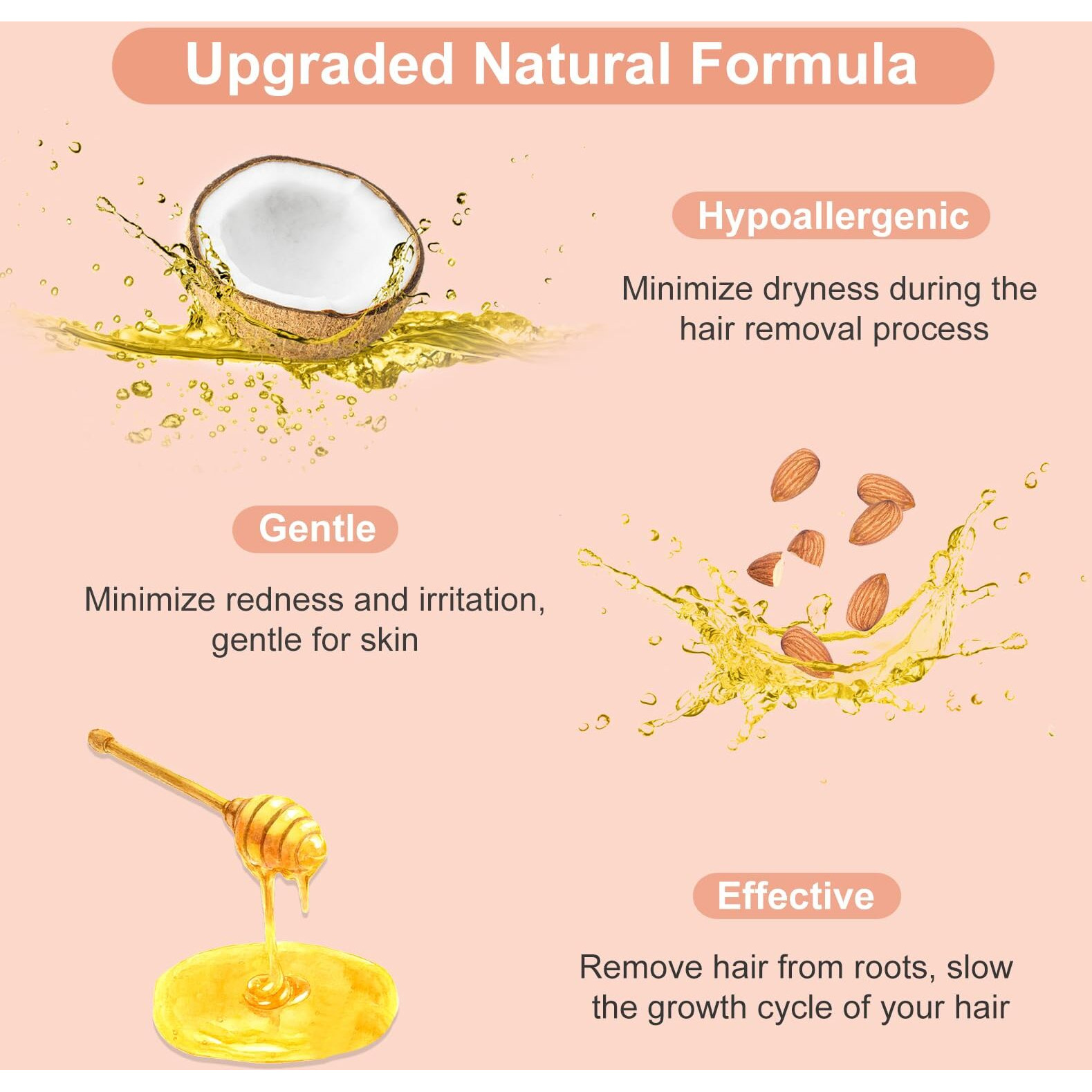 2.5Lb Hard Wax Beads For Hair Removal, Yovanpur Waxing Beans For Sensitive Skin, Face, Eyebrows, Bikini, Brazilian, Legs And Full Body Bulk
