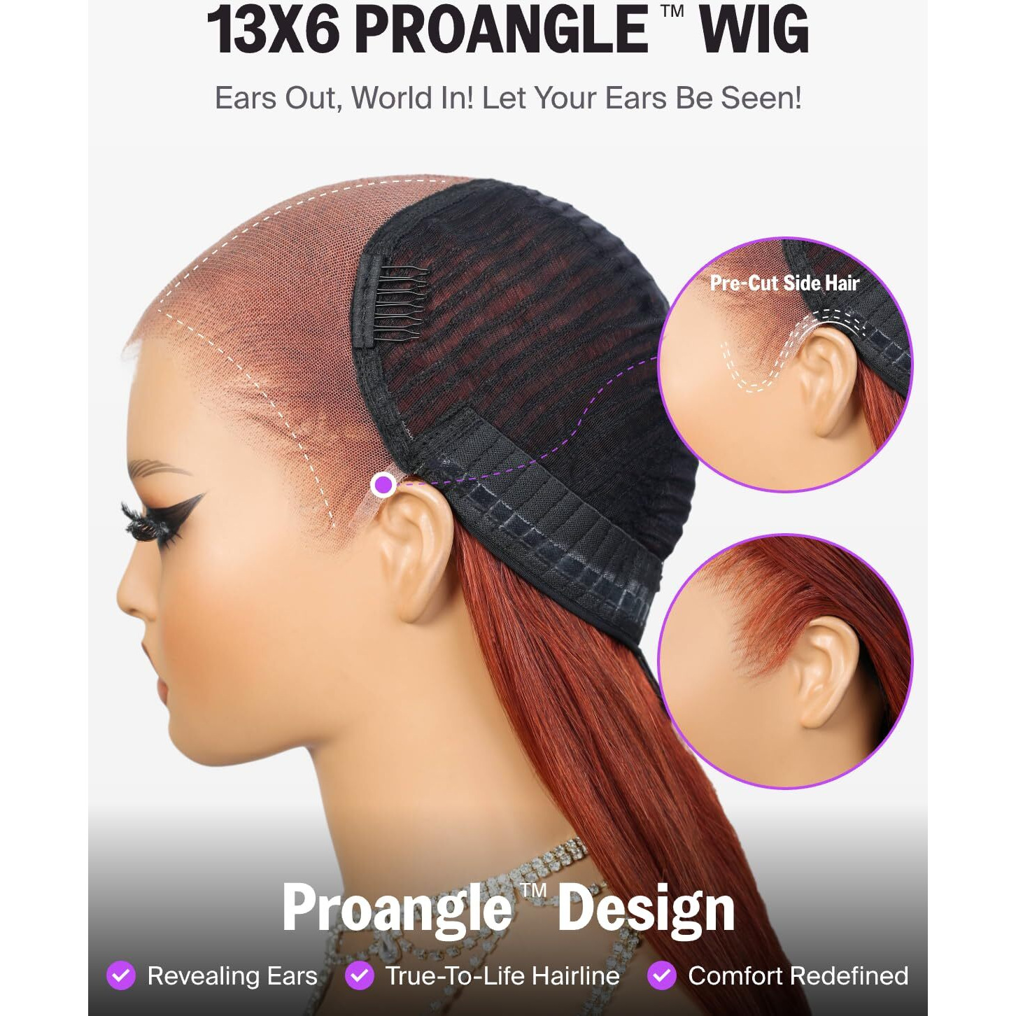 Megalook Hair 13X6 Reddish Brown Lace Front Wigs Human Hair 220% Density Glueless Ear-To-Ear Hd Frontal Body Wave Wigs Human Hair Pre Plucked Pre Cut Drawstring Wig 20 Inch