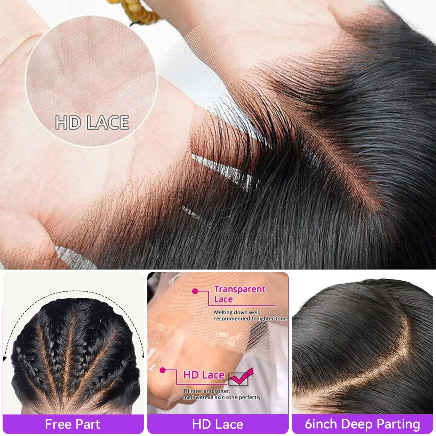 Body Wave Lace Front Wigs Human Hair Pre Plucked 28Inch Hd Lace Frontal Wigs Human Hair 13X6 Body Wave Wig For Black Women 10A Glueless Wigs Black Wig 180 Density